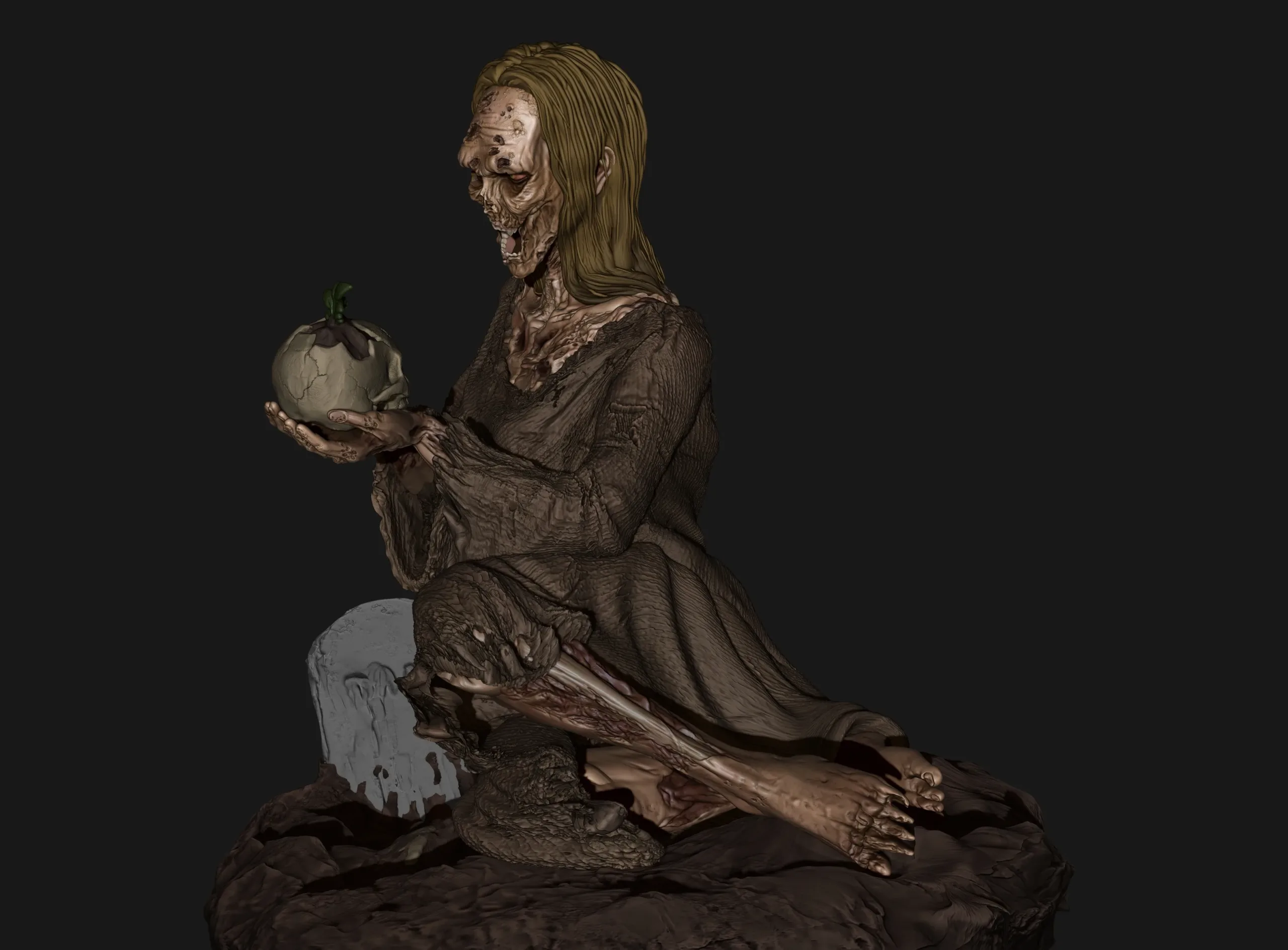 3D PRINTABLE ZOMBIE MOTHER - 3D PRINT MODEL 3D print model