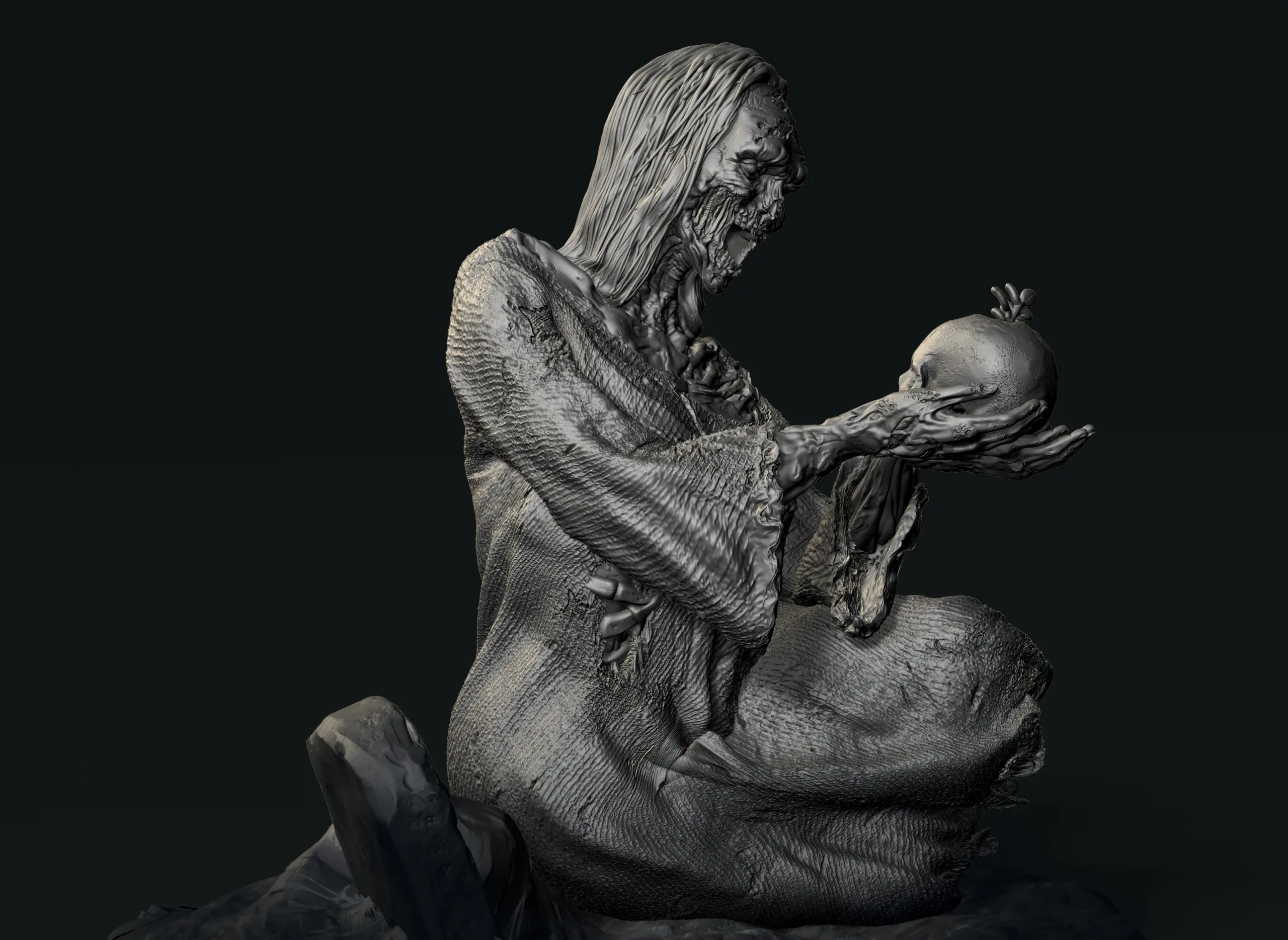 3D PRINTABLE ZOMBIE MOTHER - 3D PRINT MODEL 3D print model