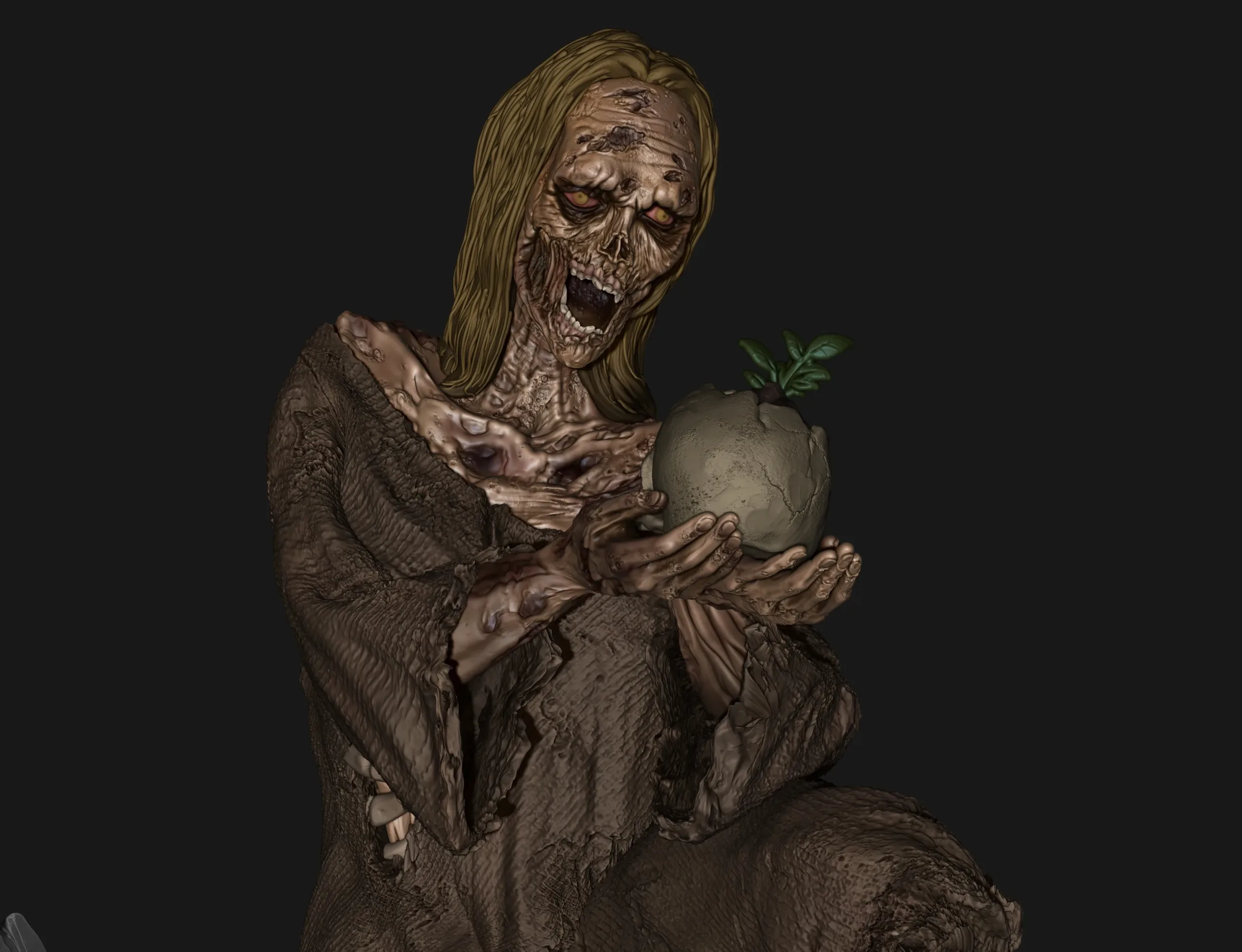 3D PRINTABLE ZOMBIE MOTHER - 3D PRINT MODEL 3D print model