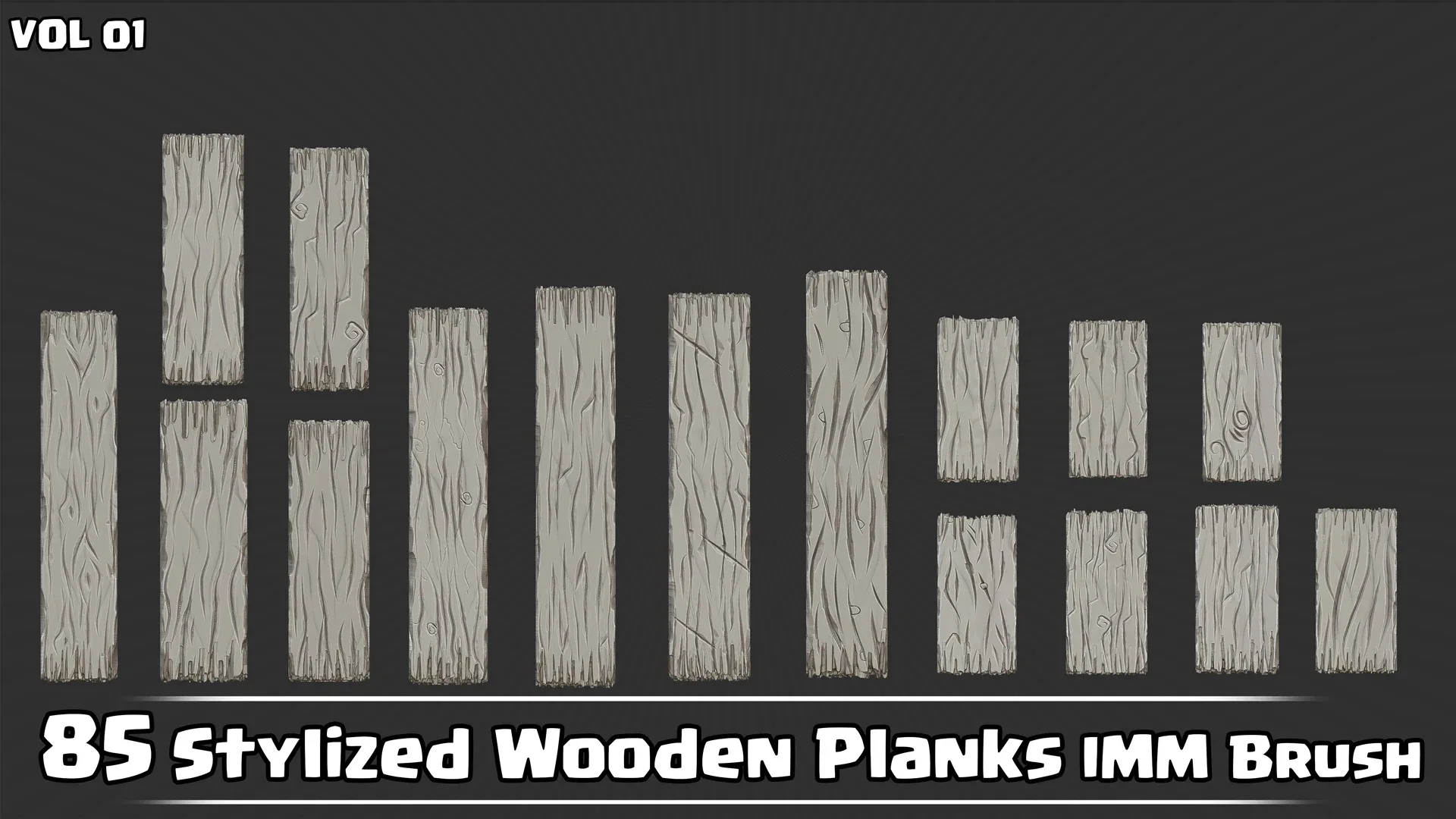 85 Stylized Wooden Planks IMM Brush VOL01