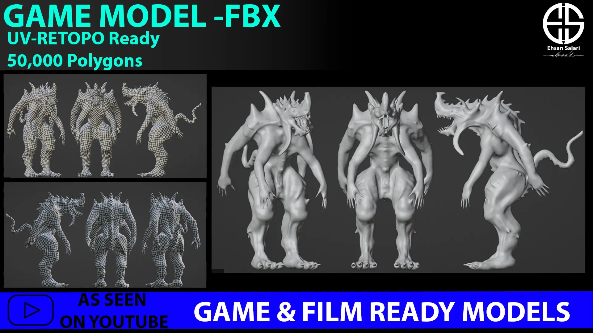 Full 3D character model-Zbrush-Blender [ Film-Game-Animation ]