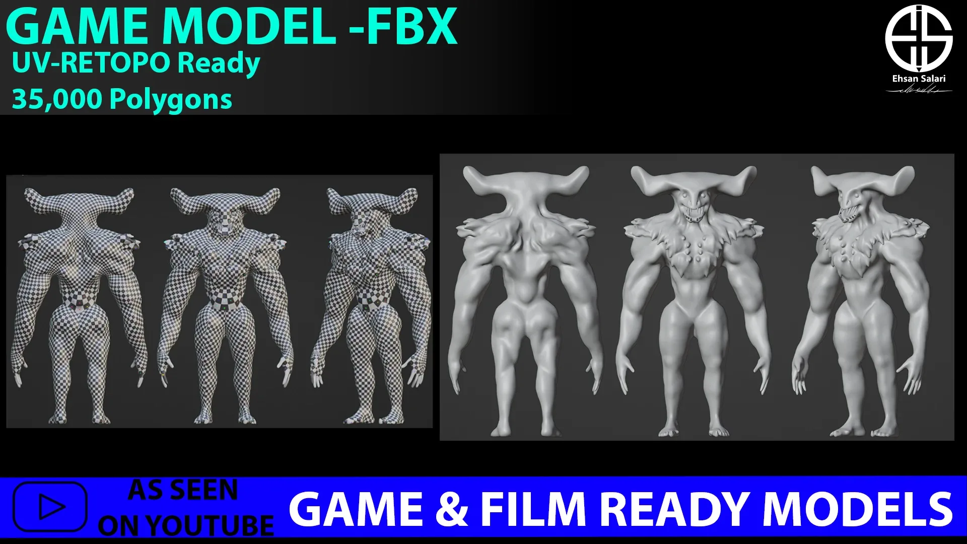 Full 3D character model-Zbrush-Blender [ Film-Game-Animation ]