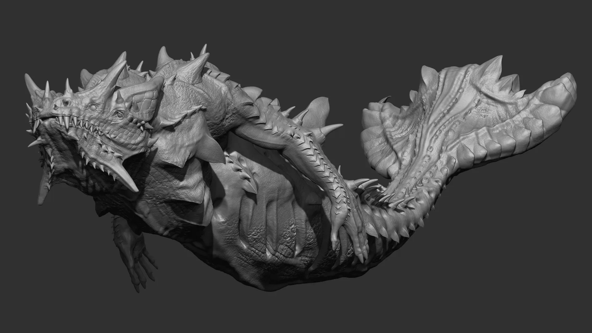 Full 3D Creature r model-Zbrush-Blender [ Film-Game-Animation ]