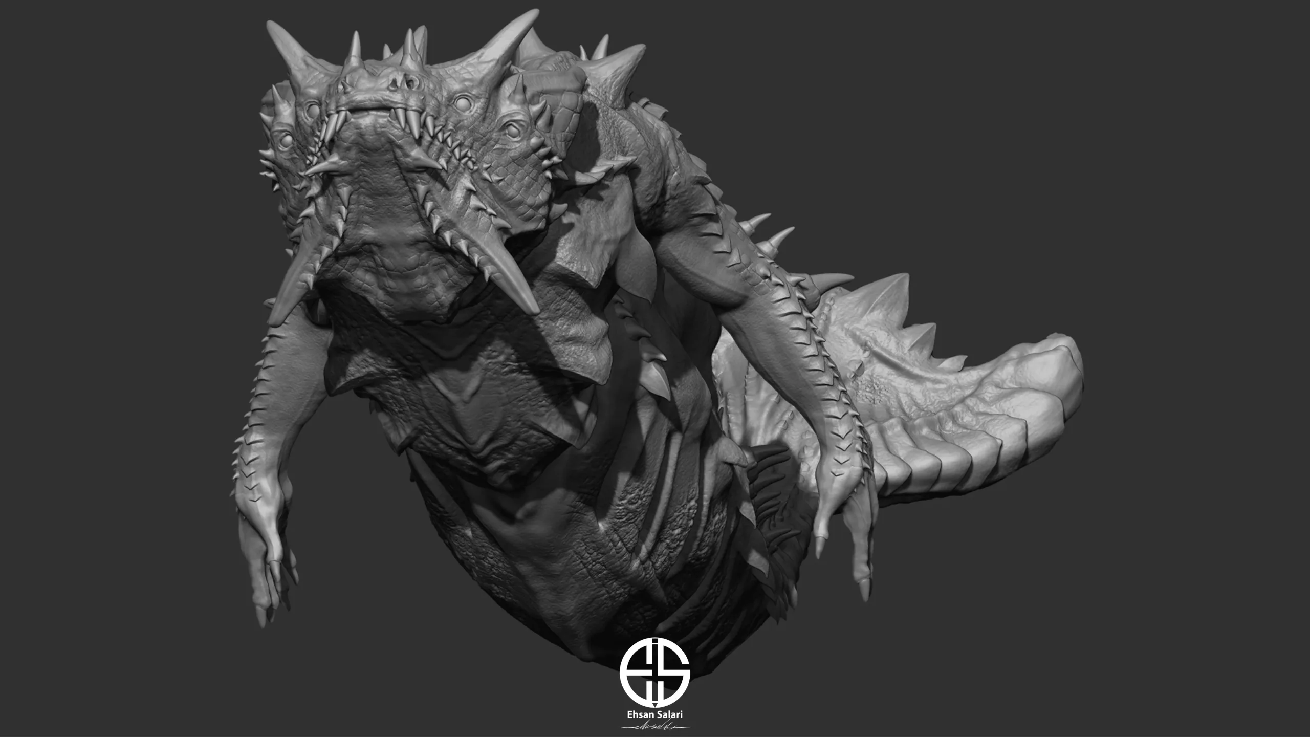 Full 3D Creature r model-Zbrush-Blender [ Film-Game-Animation ]