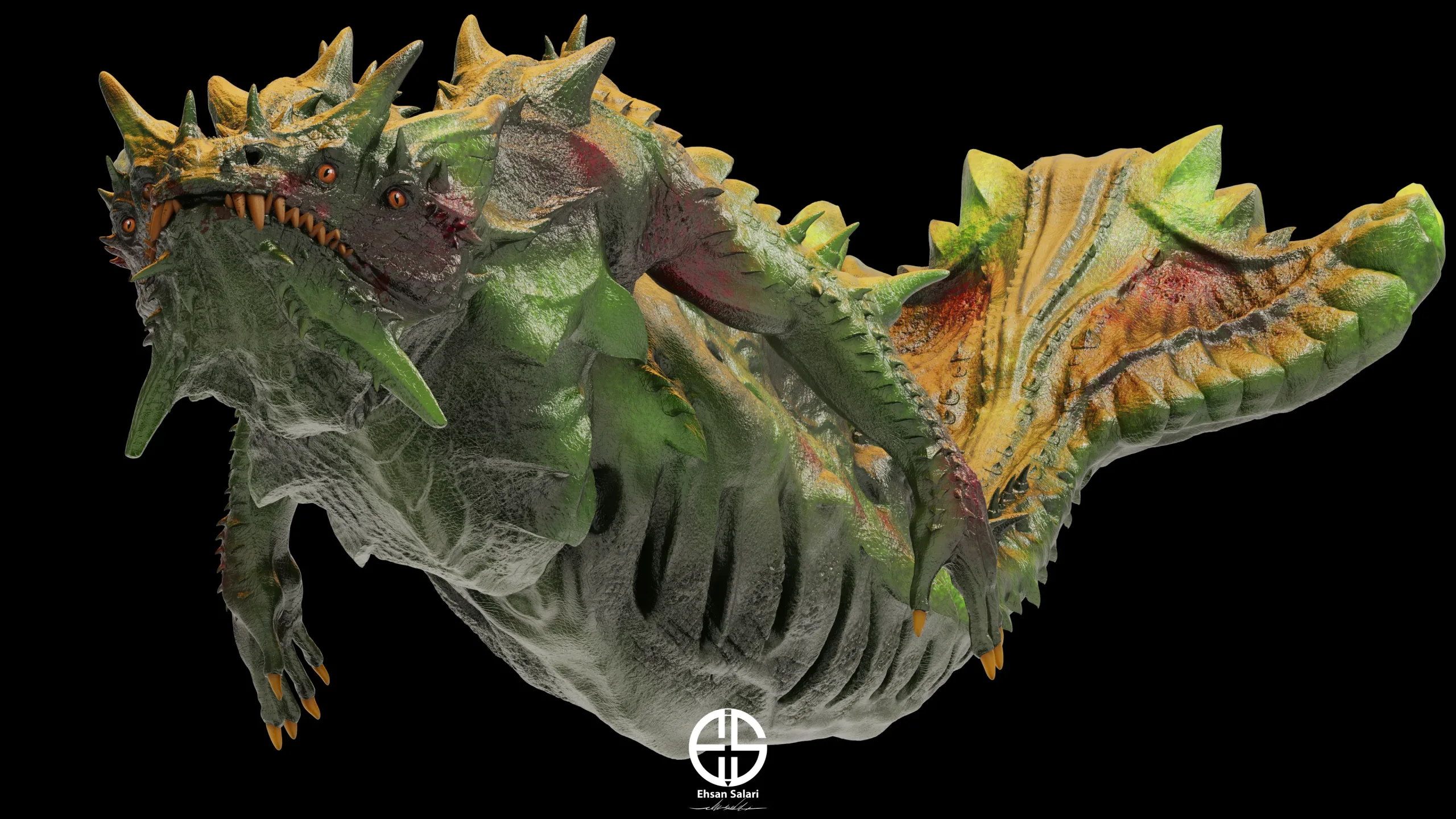 Full 3D Creature r model-Zbrush-Blender [ Film-Game-Animation ]