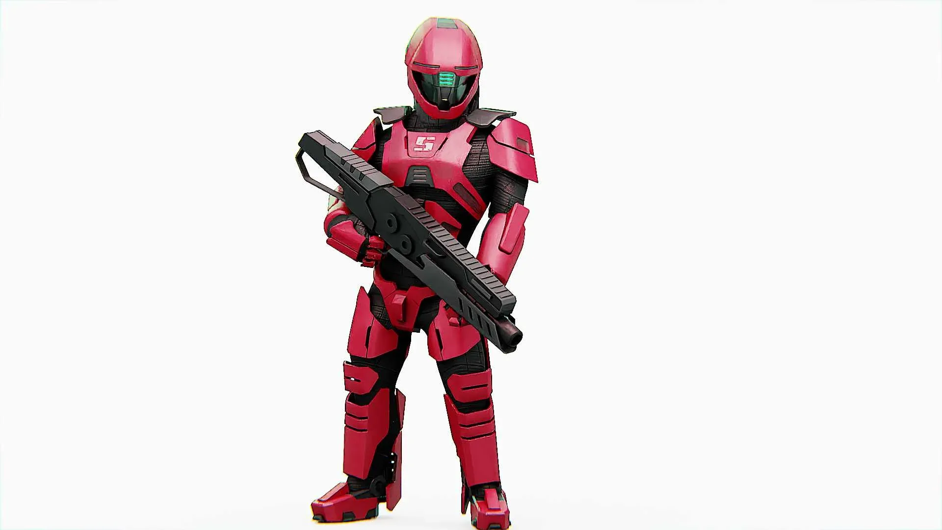 Cyborg Soldier V-2 Auto-Rig Pro Rigged For Mixamo, Unreal Engine - Unity