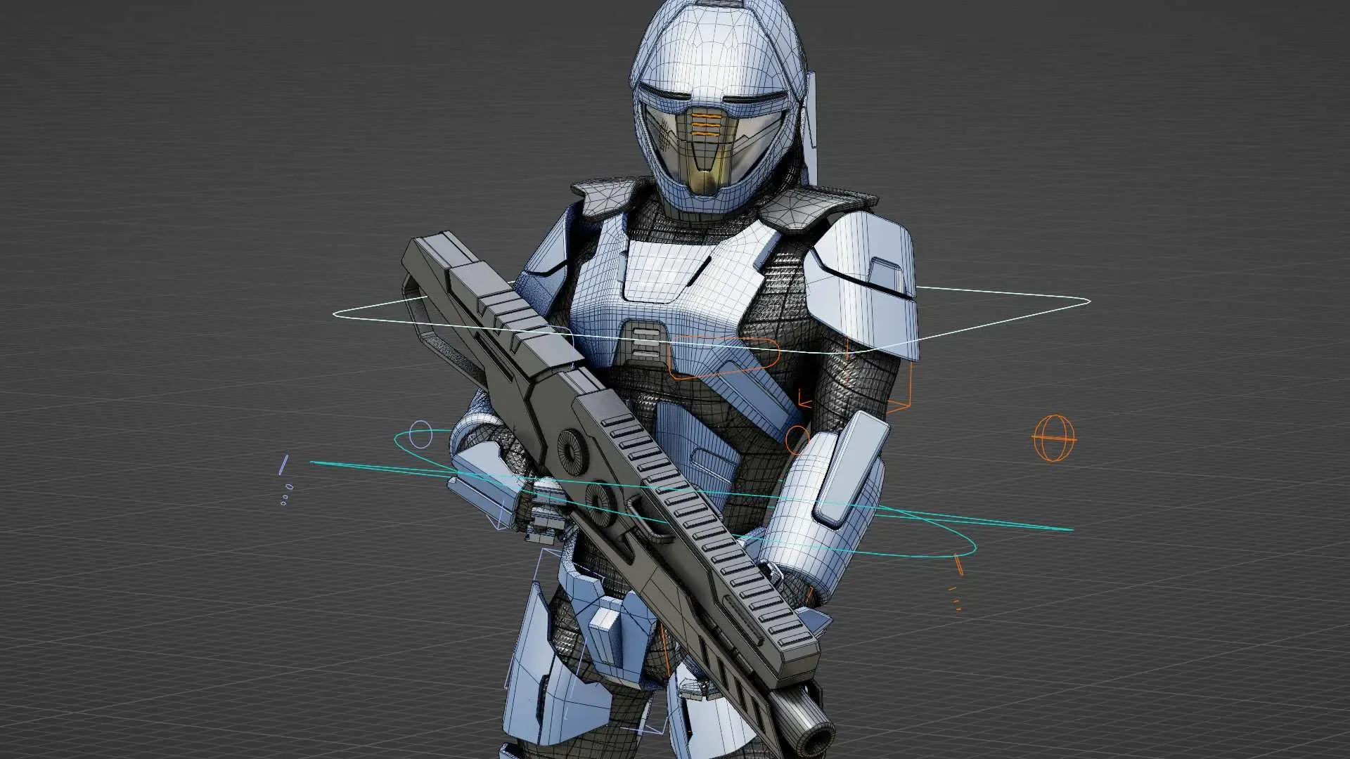 Cyborg Soldier V-2 Auto-Rig Pro Rigged For Mixamo, Unreal Engine - Unity