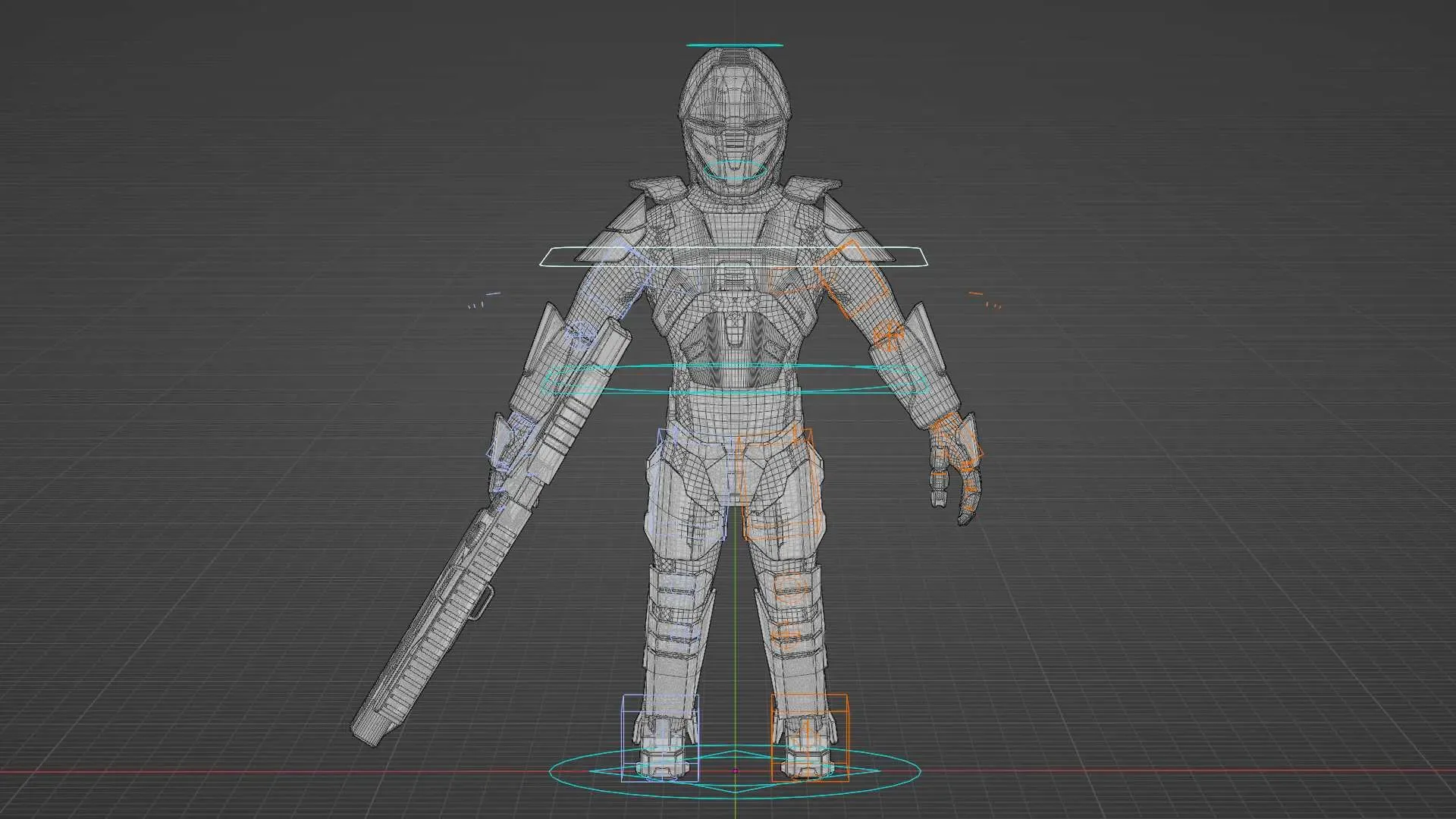 Cyborg Soldier V-2 Auto-Rig Pro Rigged For Mixamo, Unreal Engine - Unity
