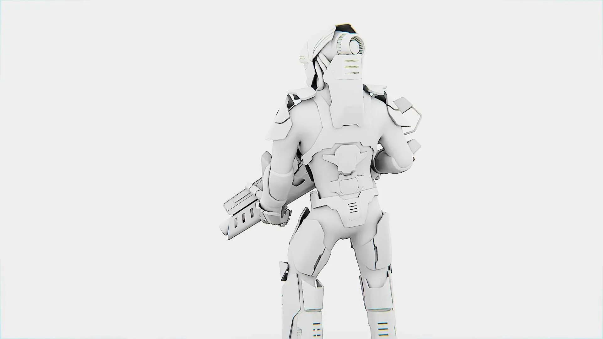 Cyborg Soldier V-2 Auto-Rig Pro Rigged For Mixamo, Unreal Engine - Unity