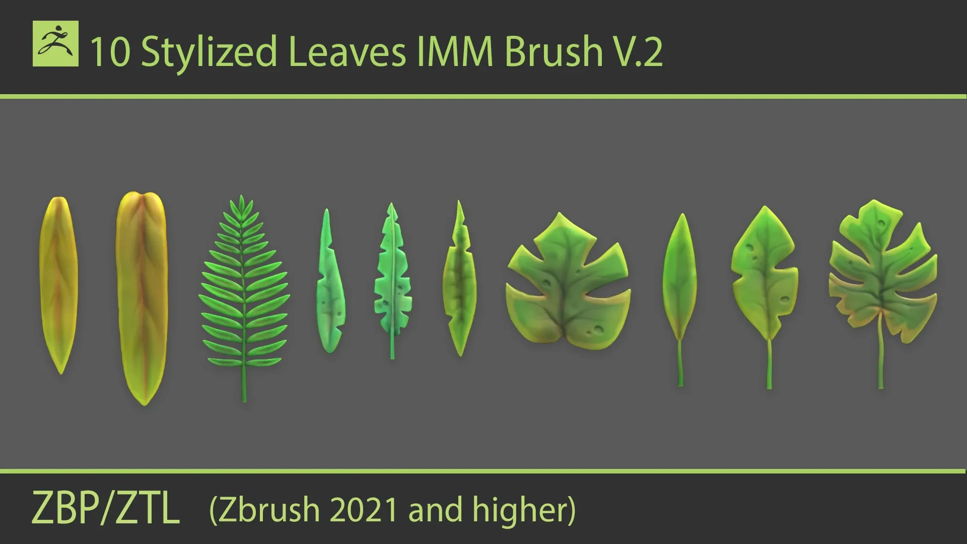 Stylized Leaves IMM Brushes V.2