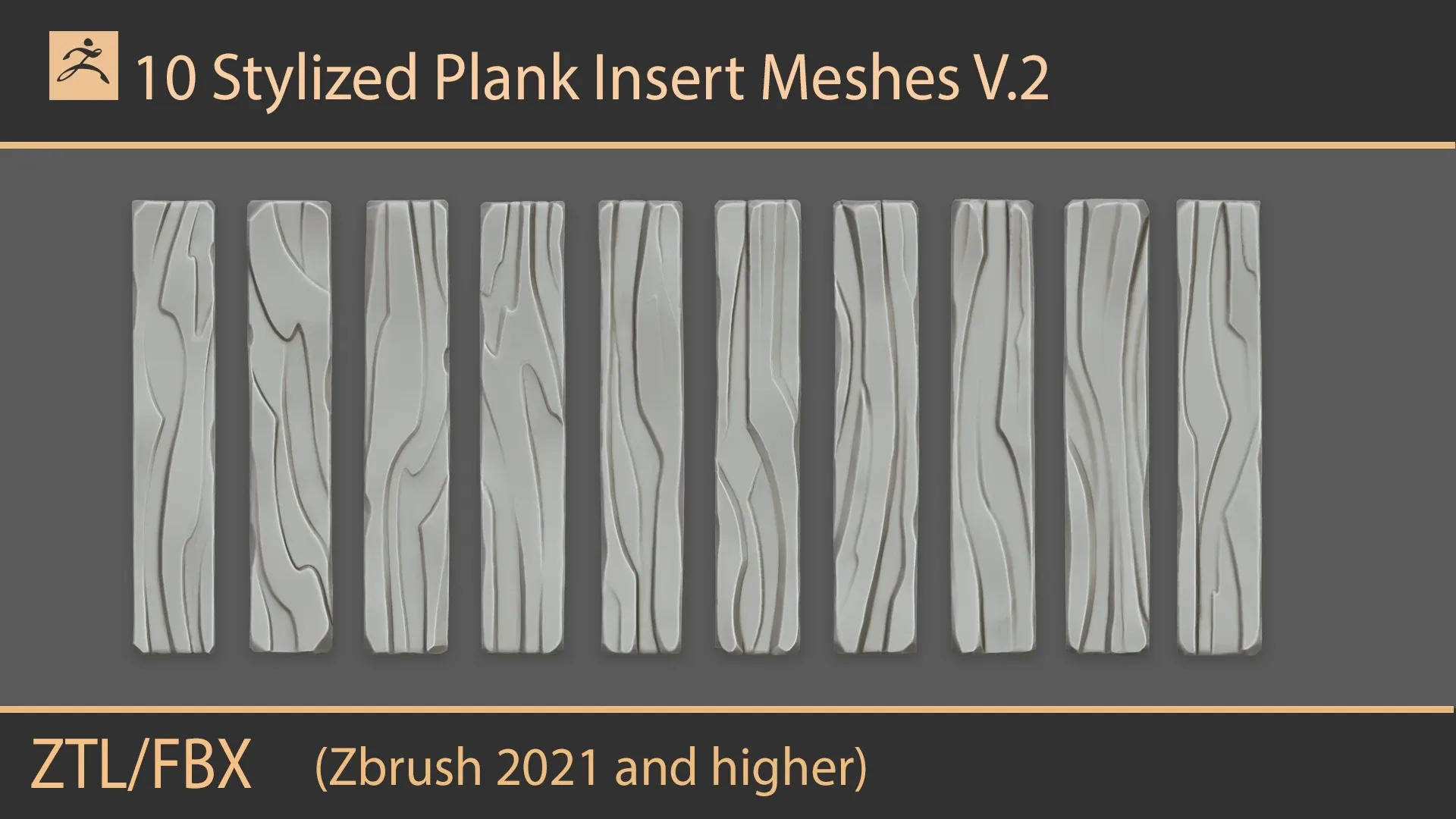 Stylized Plank Insert Meshes V.2
