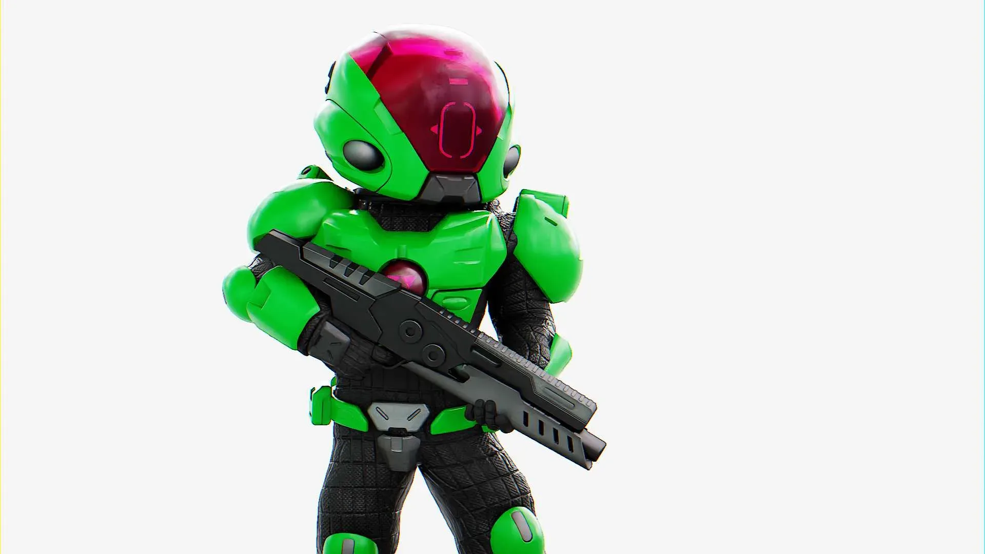 Cyber Soldier Morpheus Auto-Rig Pro Rigged For Mixamo, Unreal Engine - Unity