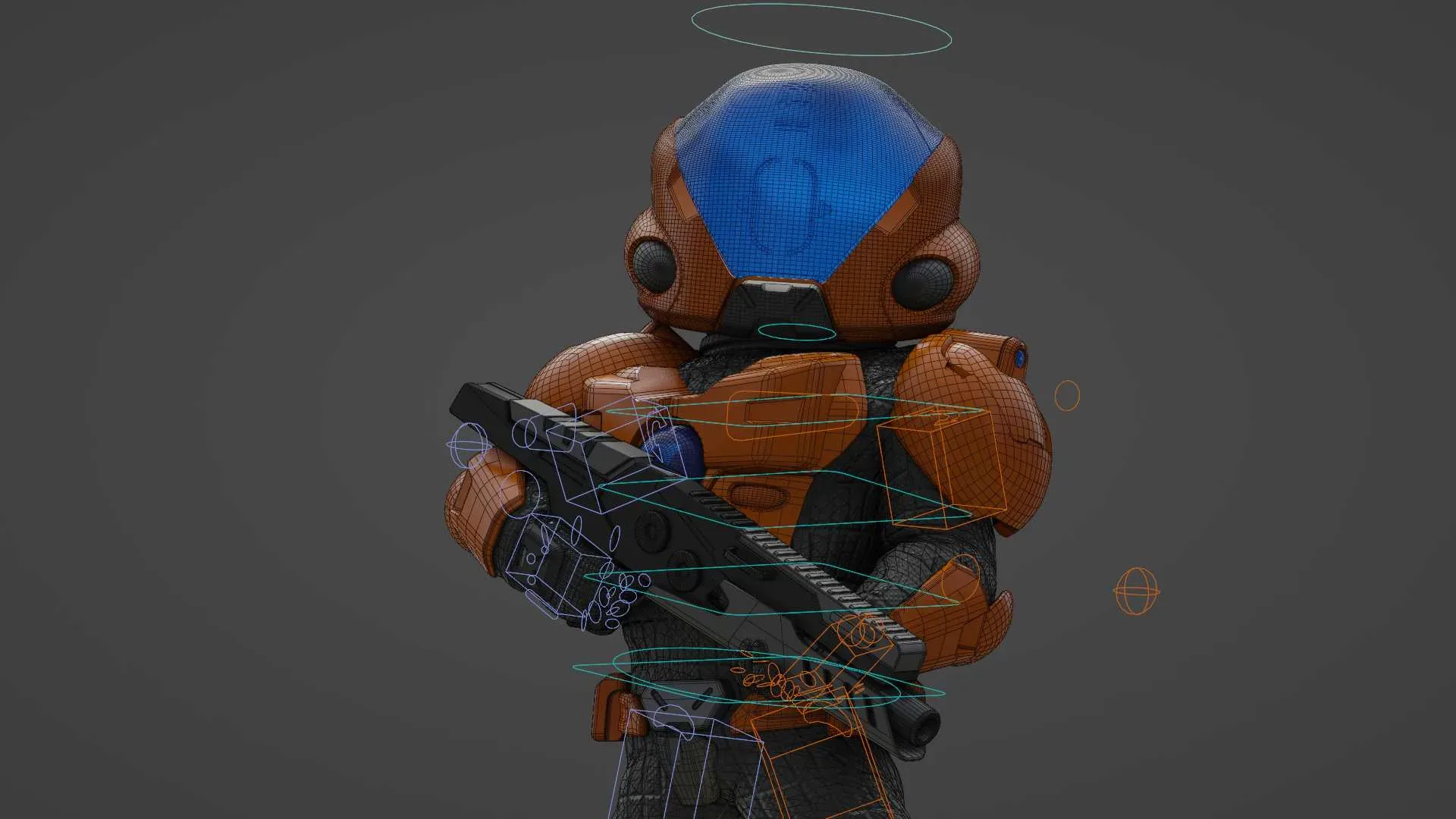 Cyber Soldier Morpheus Auto-Rig Pro Rigged For Mixamo, Unreal Engine - Unity