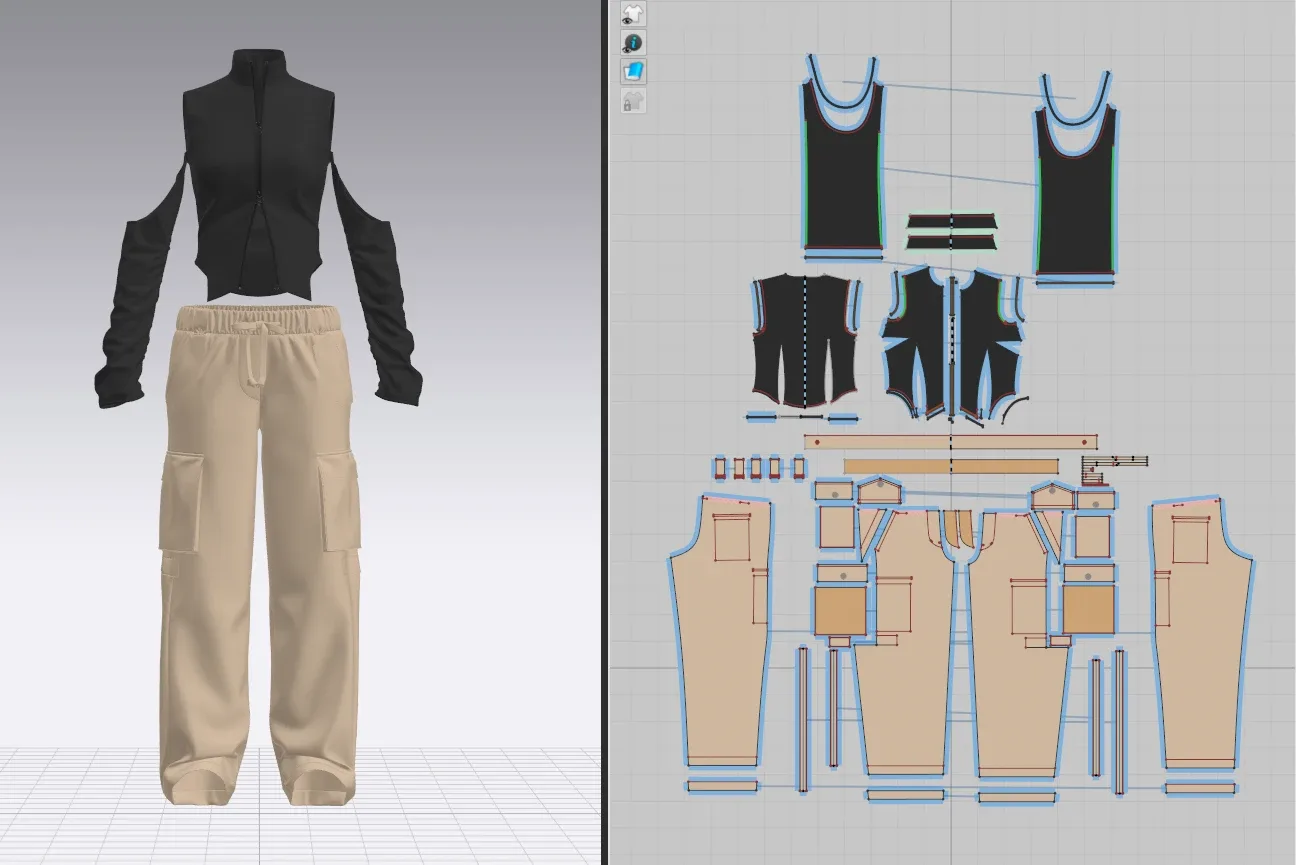 Women's Streetwear Outfit 3d Model-Marvelous designer-Clo3d-fbx-obj