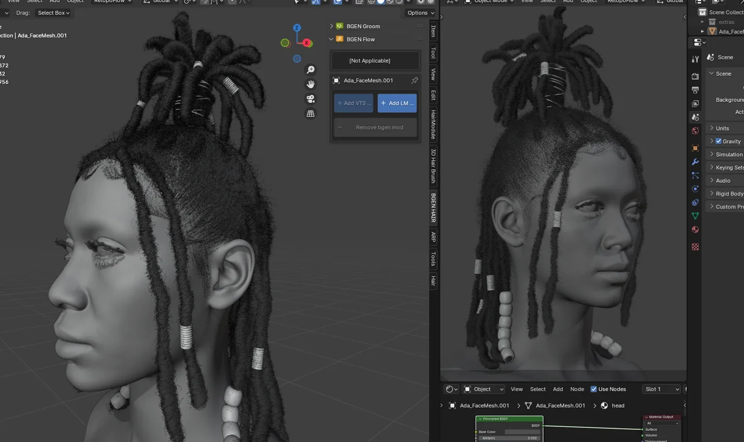 PixelHair Hairstyle - Dreads 007 (Hair for blender/ unreal engine / metahuman) Afro hair | Kinky hair | 4c Hair | African / African American Hair