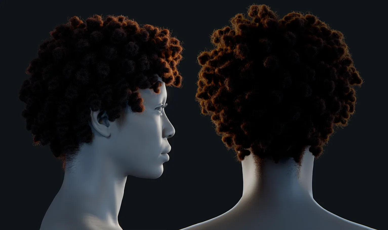 PixelHair Hairstyle - Dreads Knots 002 (Hair for blender/ unreal engine / metahuman) Afro hair | Kinky hair | 4c Hair | African / African American Hair