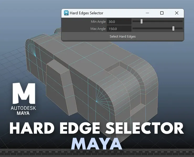 Hard Edges Selector - Script for Maya