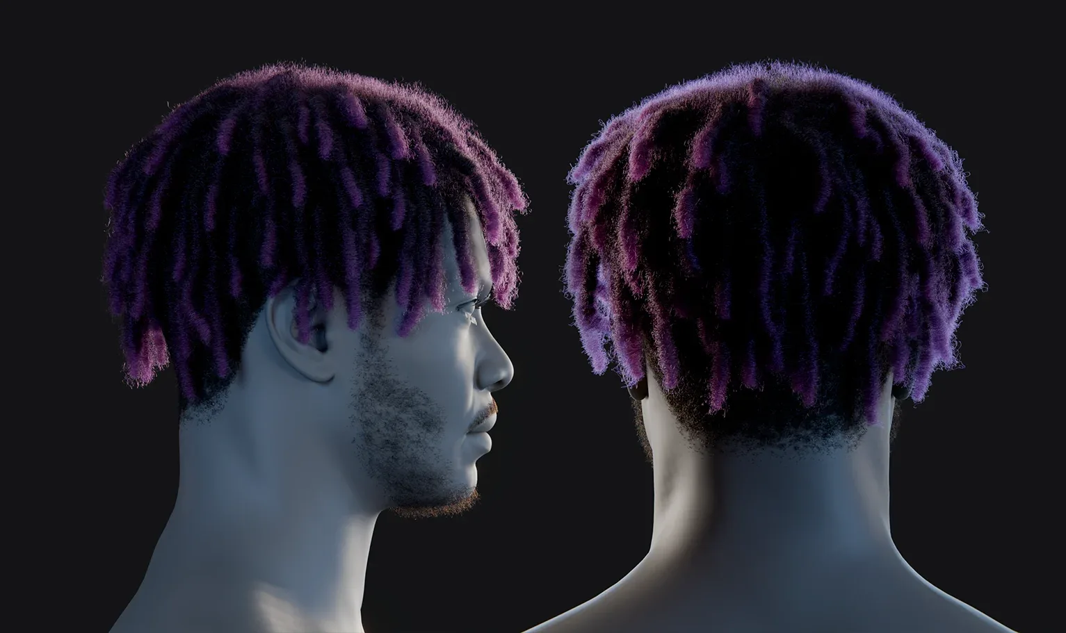 PixelHair Hairstyle - Dreads 009 (Hair for blender/ unreal engine / metahuman) Afro hair | Kinky hair | 4c Hair | African / African American Hair