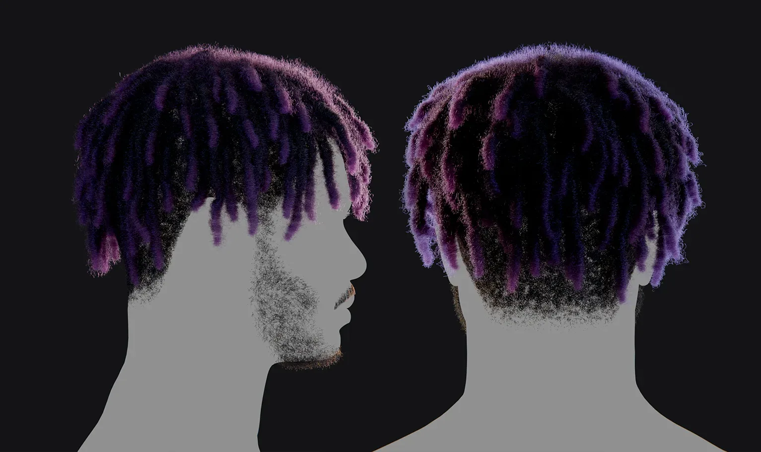 PixelHair Hairstyle - Dreads 009 (Hair for blender/ unreal engine / metahuman) Afro hair | Kinky hair | 4c Hair | African / African American Hair