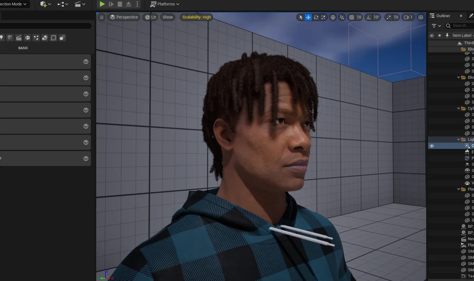 PixelHair Hairstyle - Dreads Mohawk Fade 017 (Hair for blender/ unreal engine / metahuman) Afro hair | Kinky hair | 4c Hair | African / African American Hair