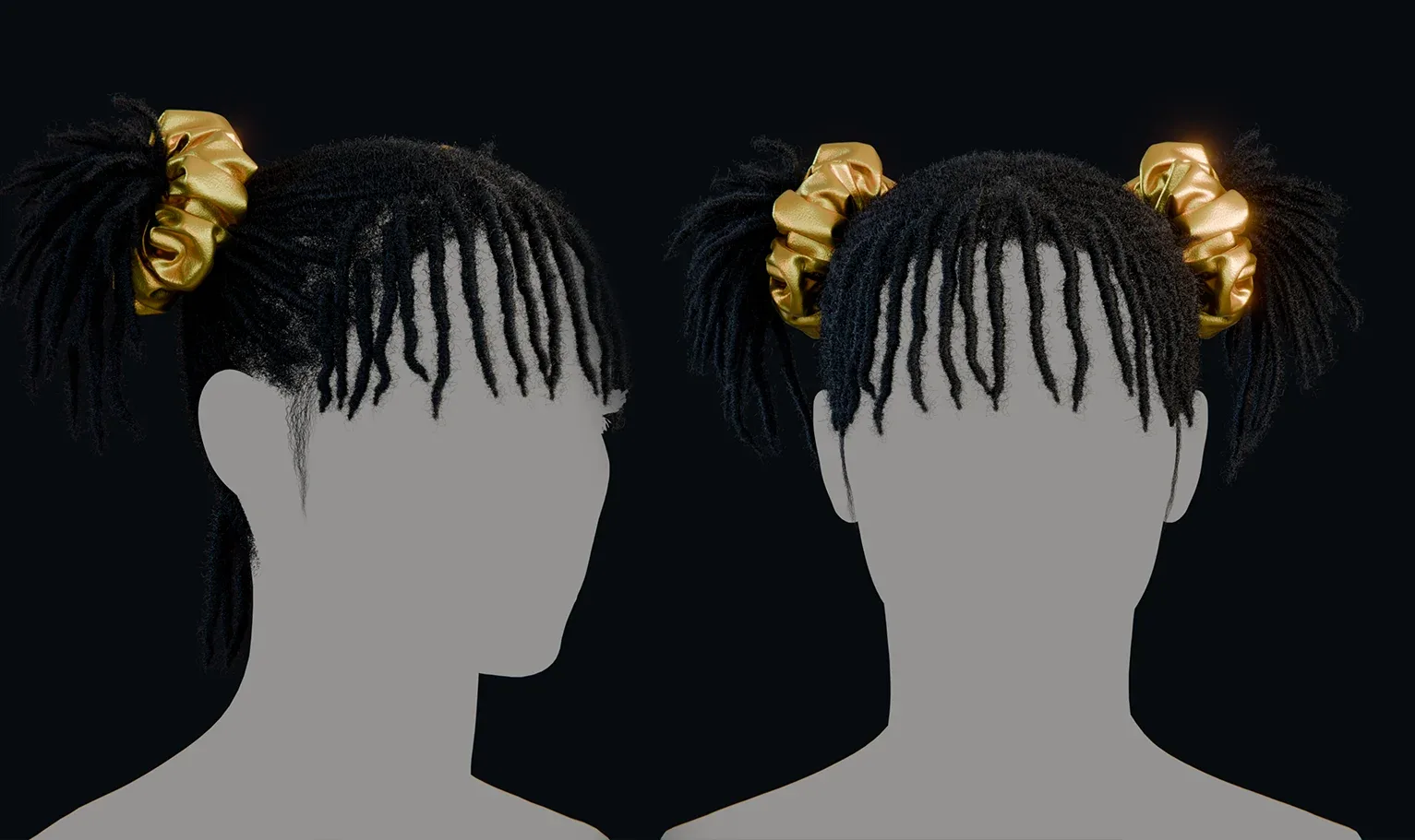 PixelHair Hairstyle - Dreads 010 (Hair for blender/ unreal engine / metahuman) Afro hair | Kinky hair | 4c Hair | African / African American Hair