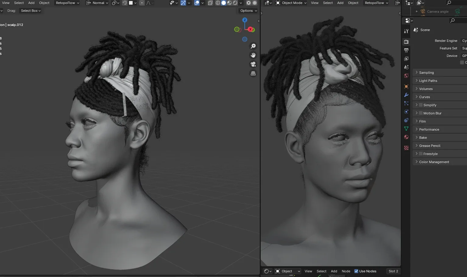 PixelHair Hairstyle - Dreads 011 (Hair for blender/ unreal engine / metahuman) Afro hair | Kinky hair | 4c Hair | African / African American Hair