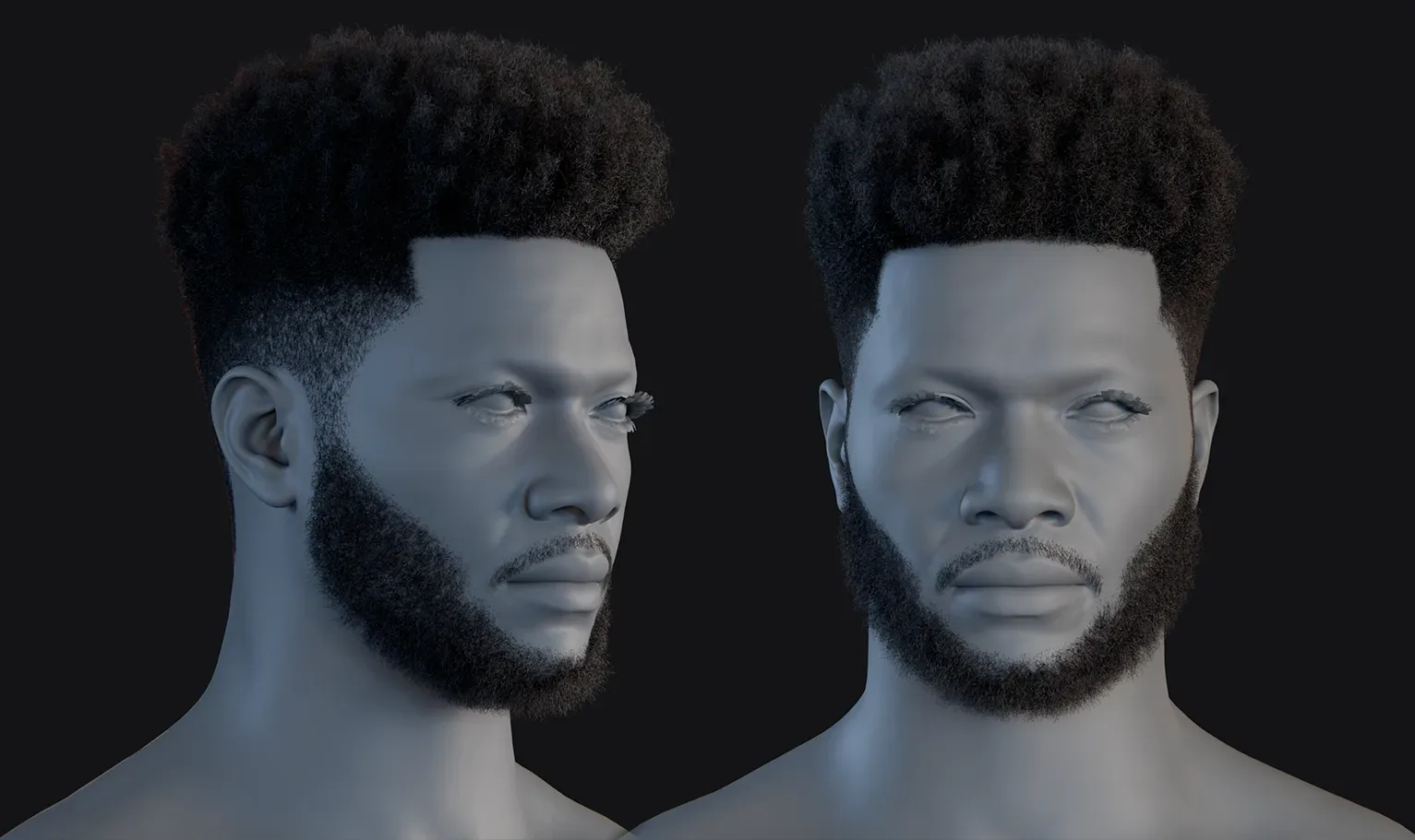 PixelHair Hairstyle - Afro 005 (Hair for blender/ unreal engine / metahuman) Afro hair | Kinky hair | 4c Hair | African / African American Hair