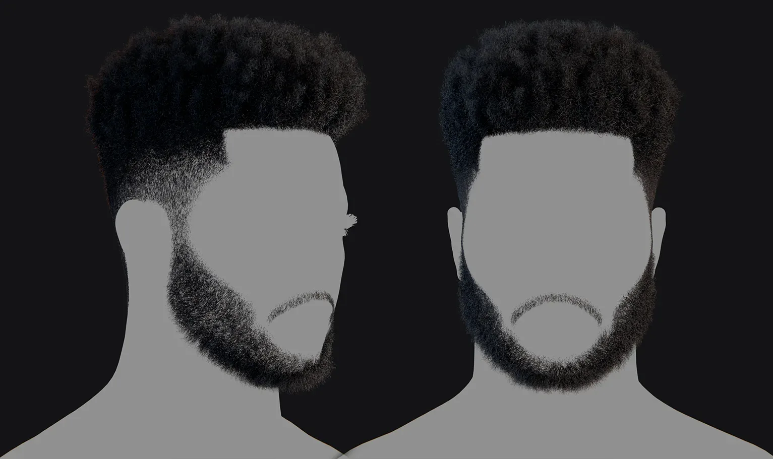 PixelHair Hairstyle - Afro 005 (Hair for blender/ unreal engine / metahuman) Afro hair | Kinky hair | 4c Hair | African / African American Hair