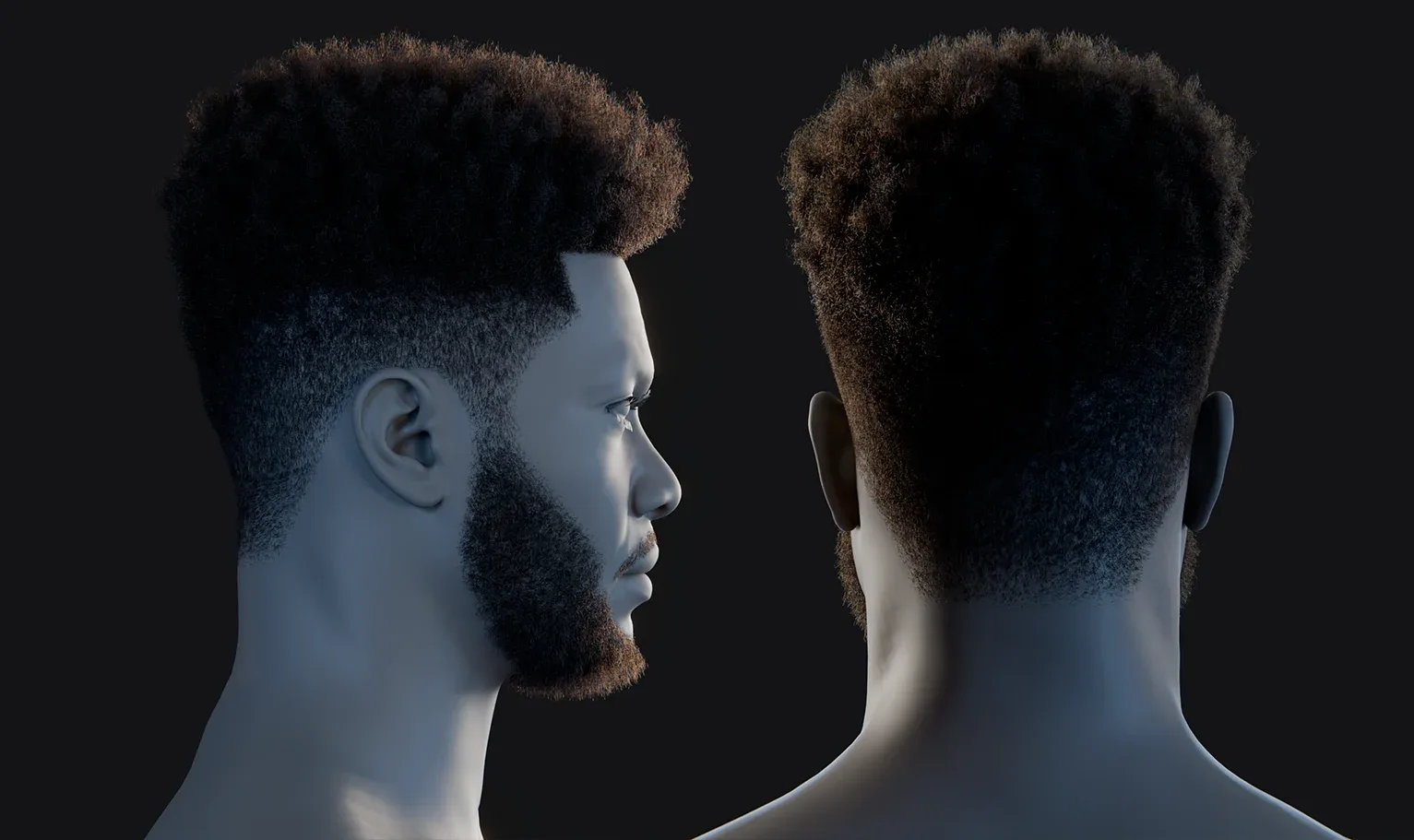 PixelHair Hairstyle - Afro 005 (Hair for blender/ unreal engine / metahuman) Afro hair | Kinky hair | 4c Hair | African / African American Hair