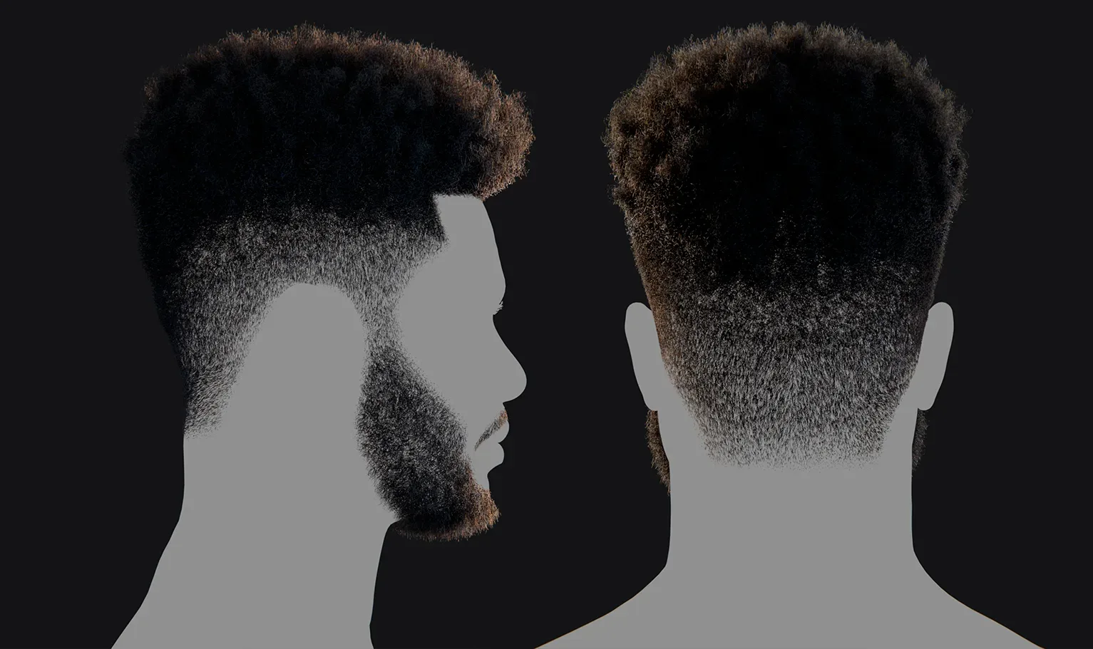 PixelHair Hairstyle - Afro 005 (Hair for blender/ unreal engine / metahuman) Afro hair | Kinky hair | 4c Hair | African / African American Hair