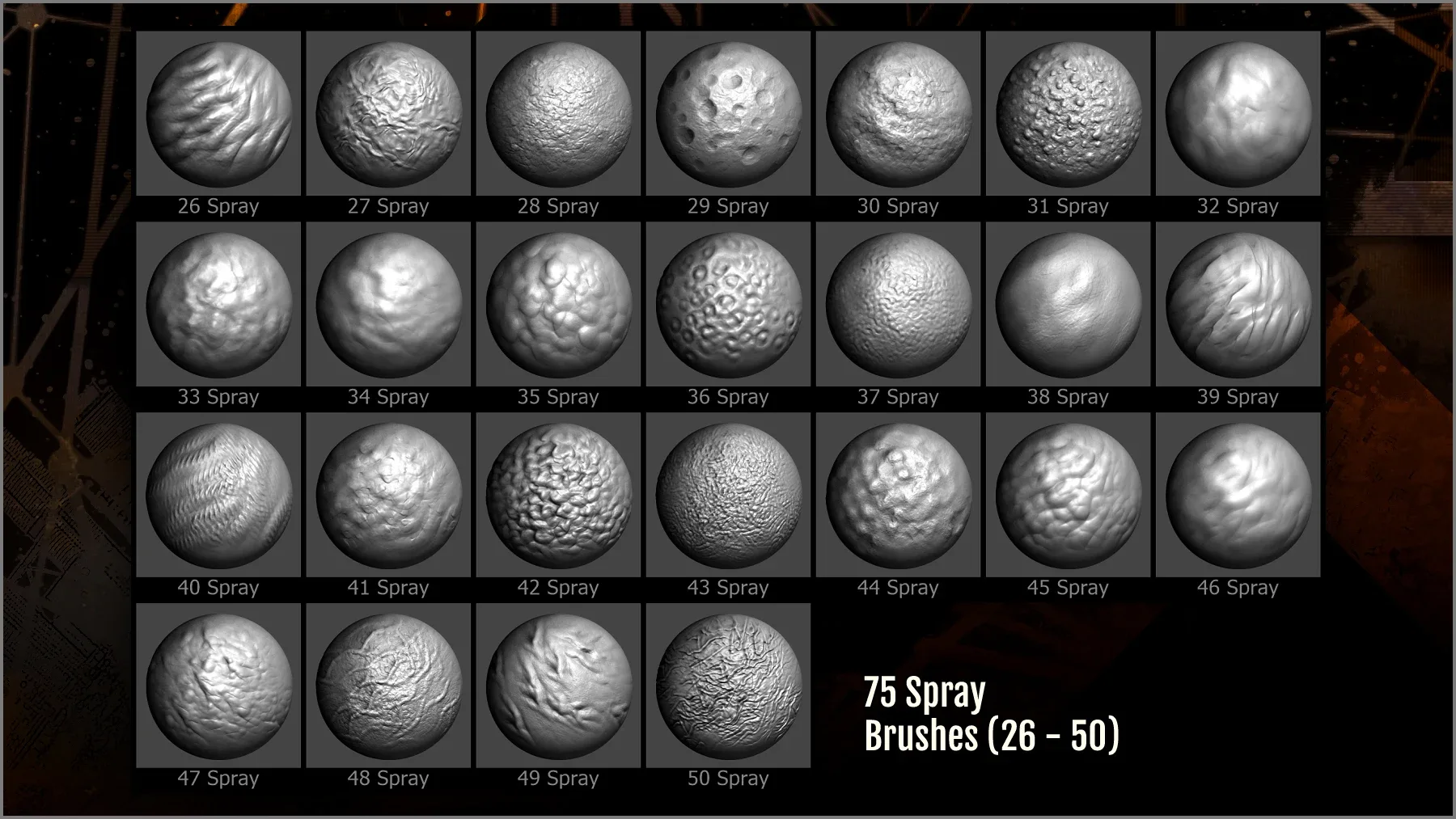 Mutant Skin Maker 300 ZBrush brushes and 75 alphas