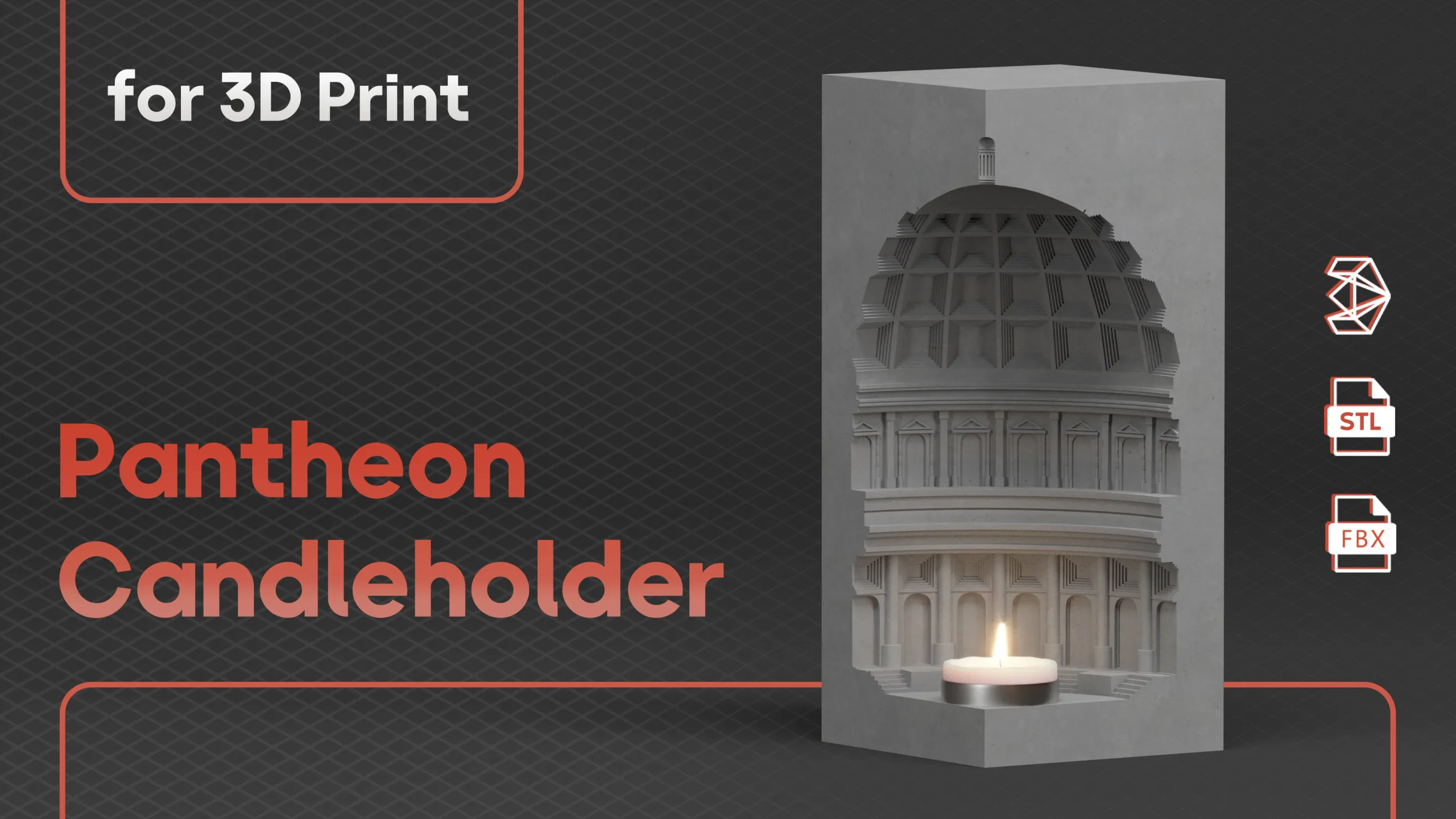 pantheon candleholder for 3dprint