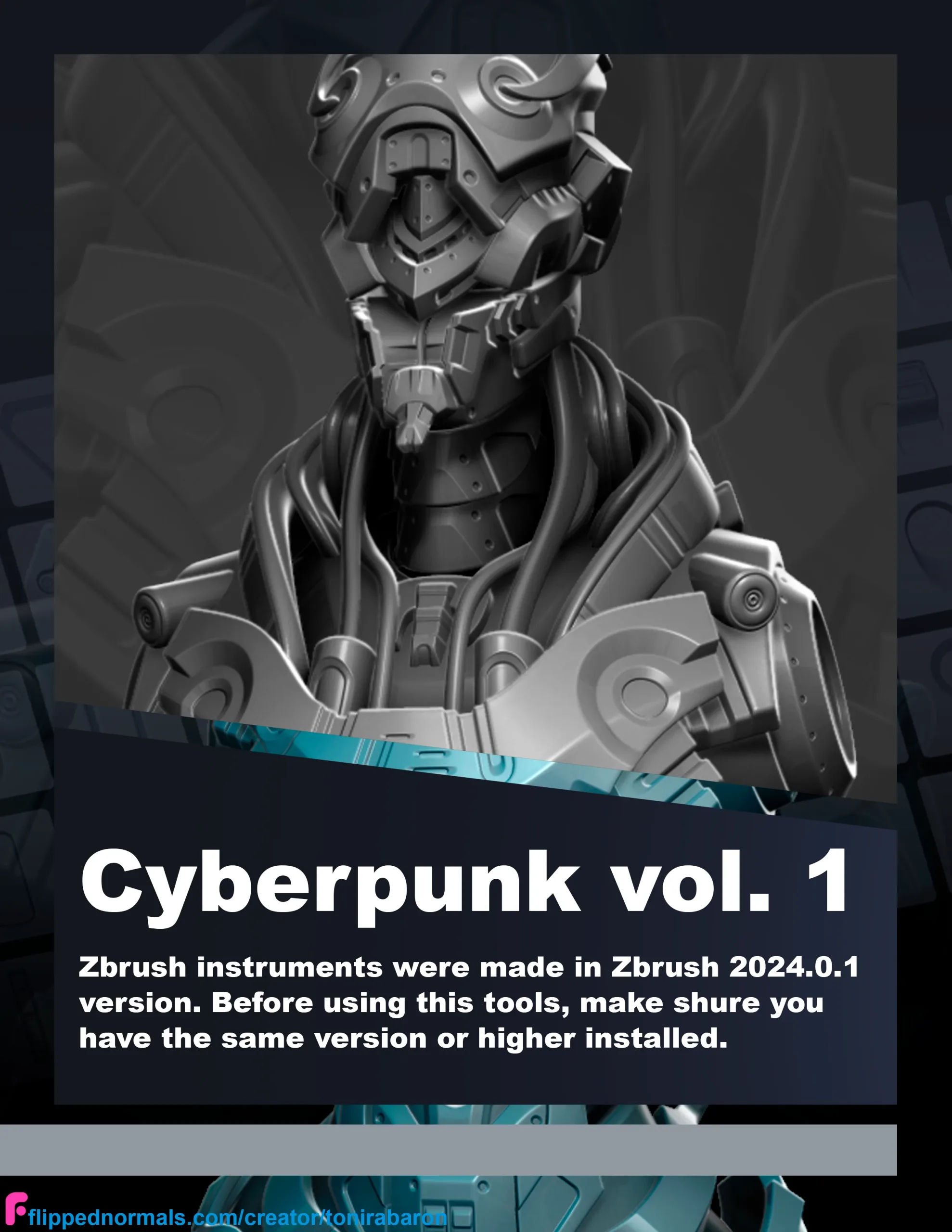 Cyberpunk vol. 1 | 120 Hard Surface VDM Brushes for Zbrush