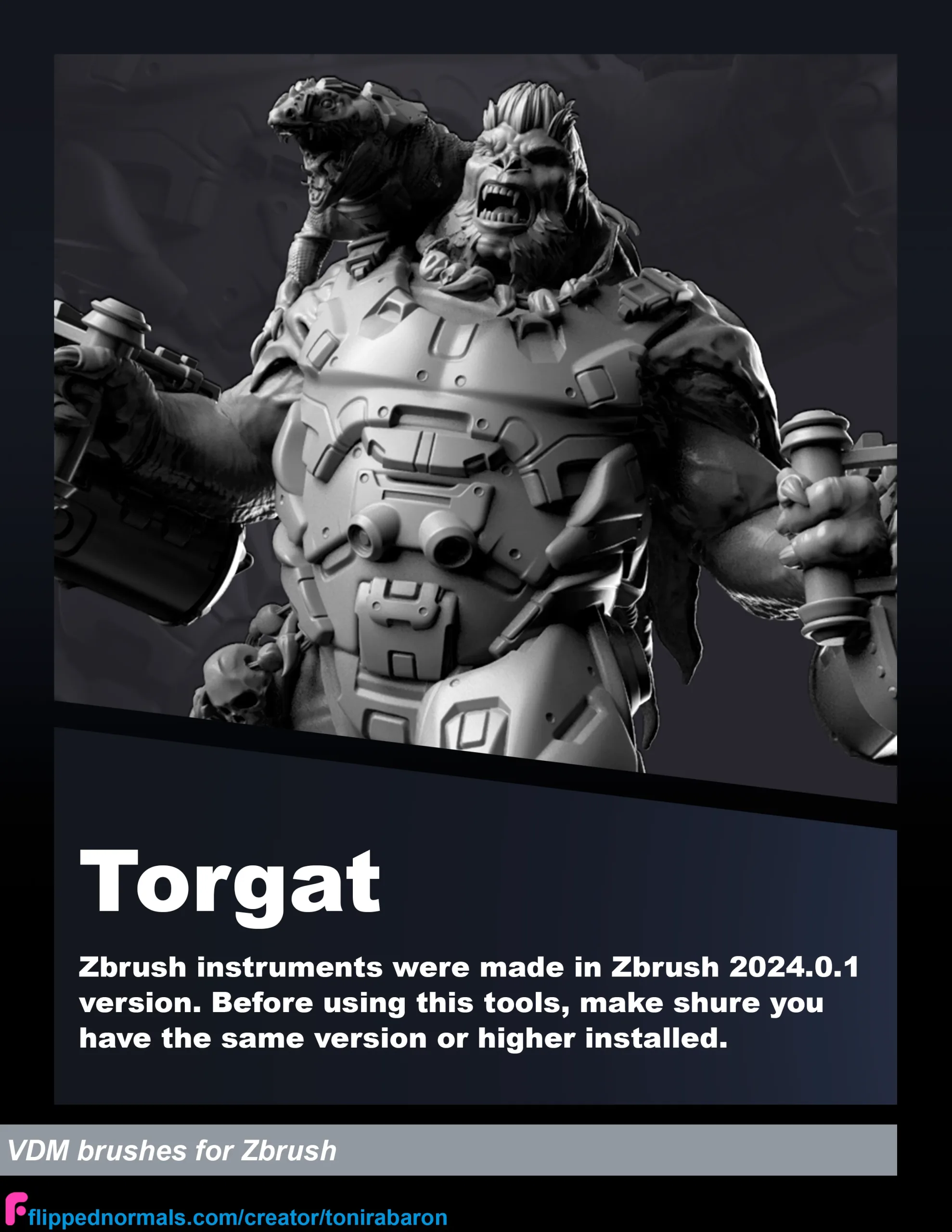 Torgat | 160 Hard Surface VDM Brushes for Zbrush