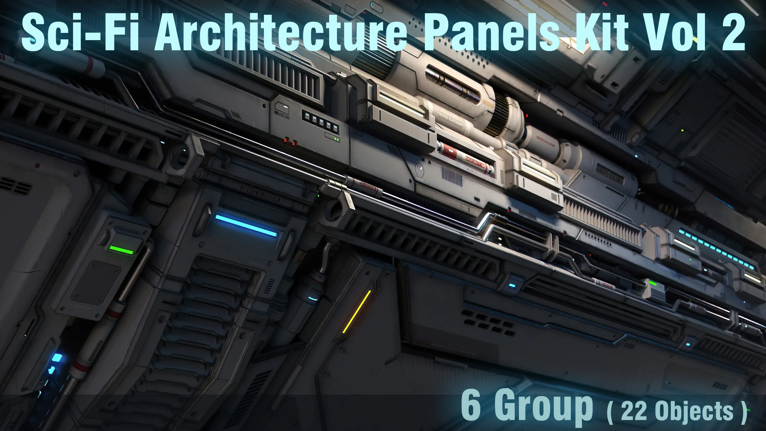 Sci-Fi Architecture Panels Kit Vol 02 Walls-PBR