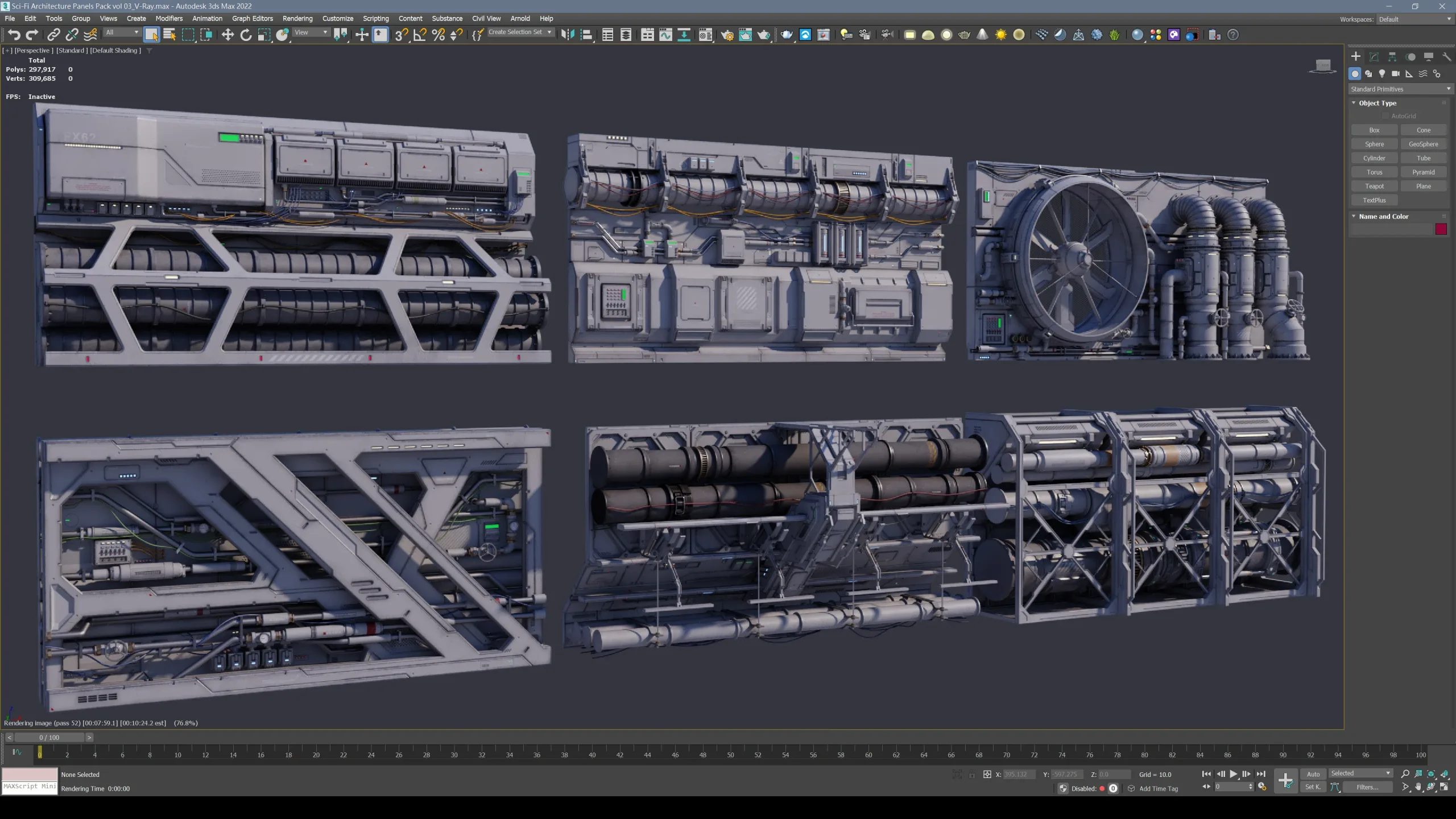 Sci-Fi Architecture Panels Kit Vol 03 Walls-PBR