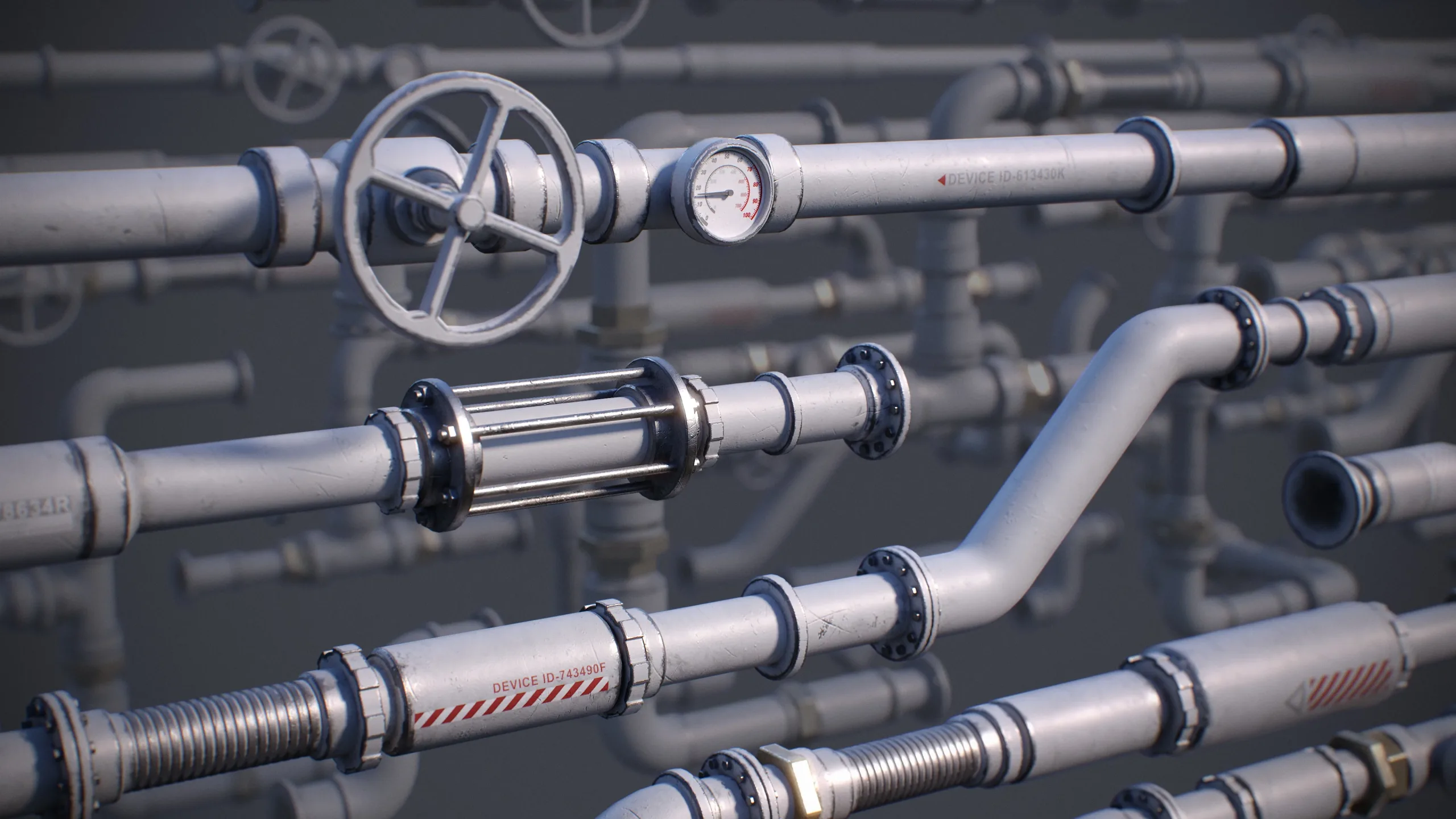 Sci-Fi Tubes Cables Pipe Kit Vol 01-PBR