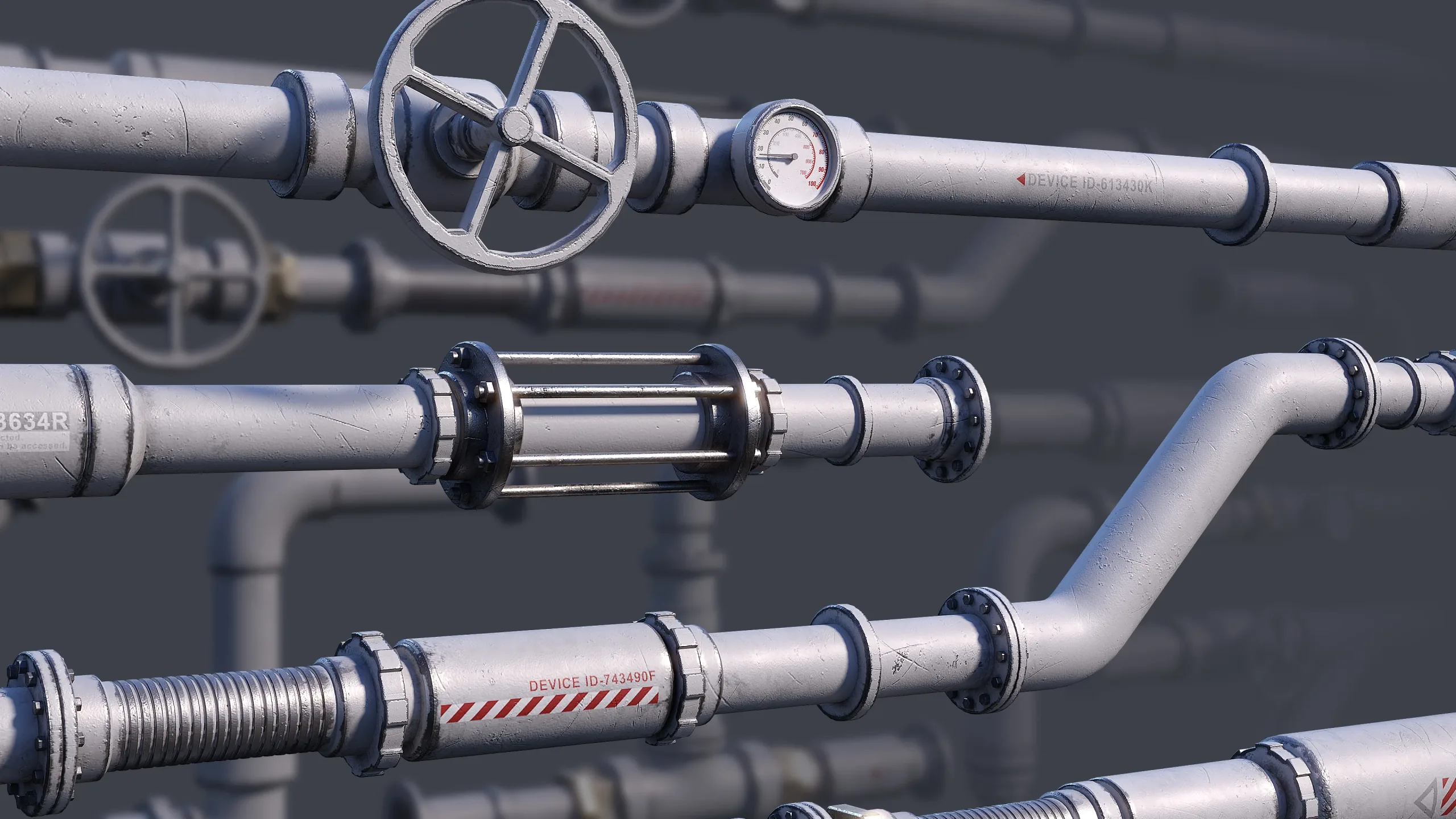 Sci-Fi Tubes Cables Pipe Kit Vol 01-PBR