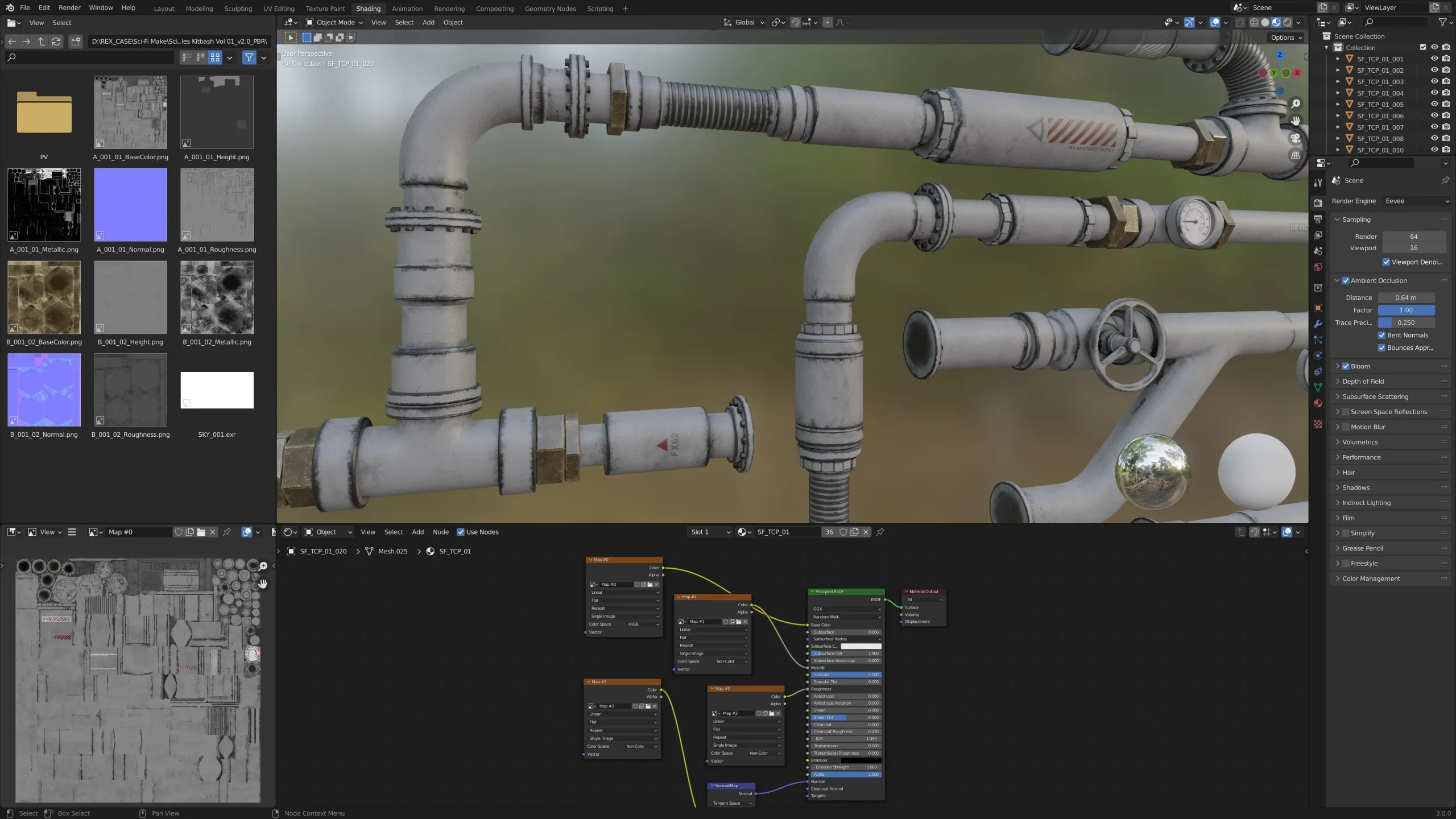 Sci-Fi Tubes Cables Pipe Kit Vol 01-PBR