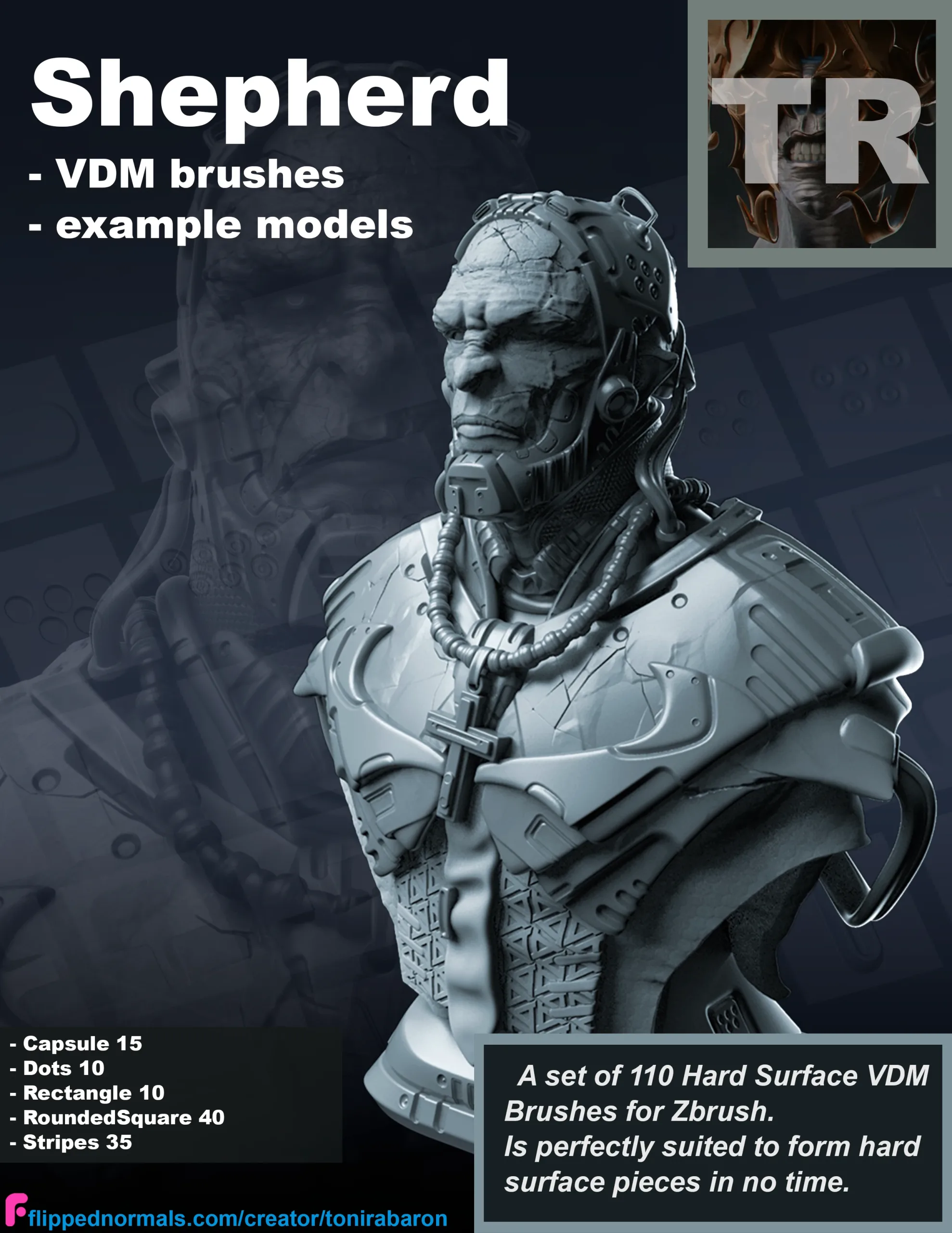 Shepherd | 110 Hard Surface VDM Brushes for Zbrush