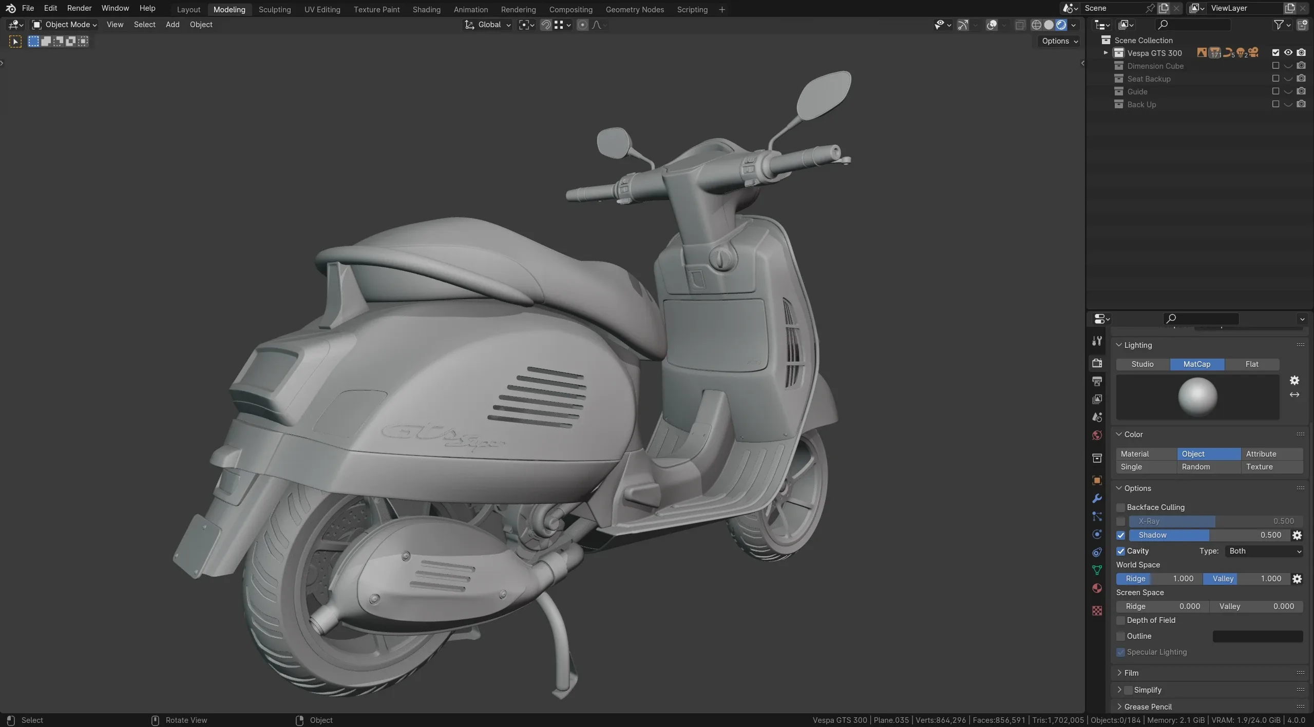 Master Creating photo realistic Vespa GTS 300 in Blender