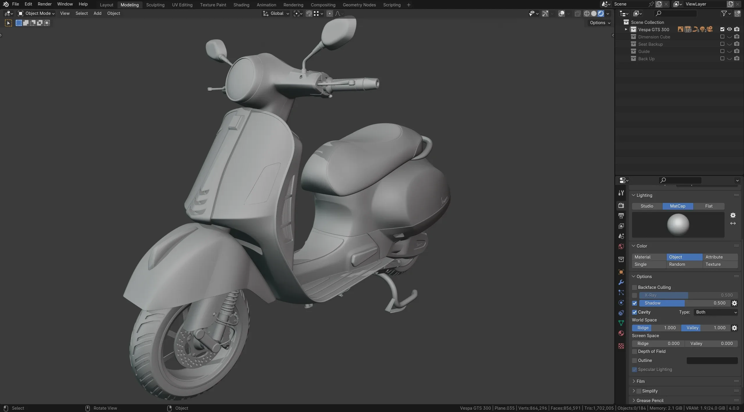 Master Creating photo realistic Vespa GTS 300 in Blender