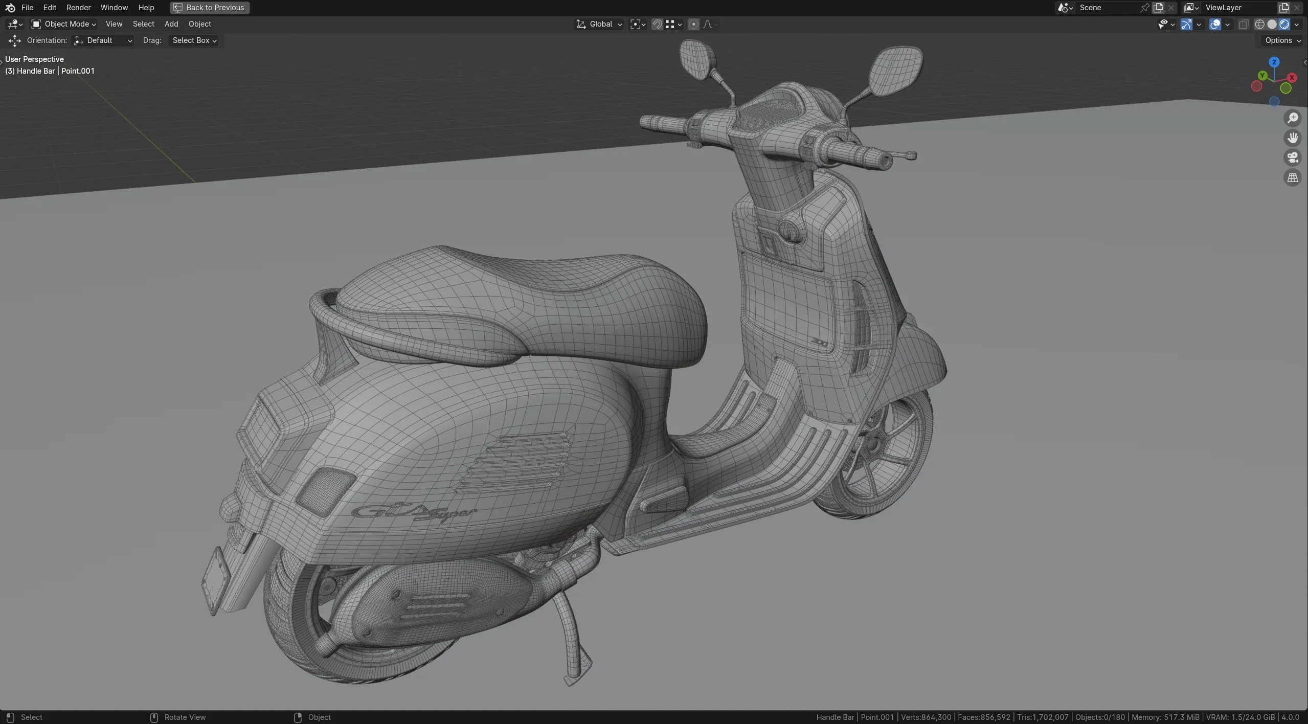 Master Creating photo realistic Vespa GTS 300 in Blender