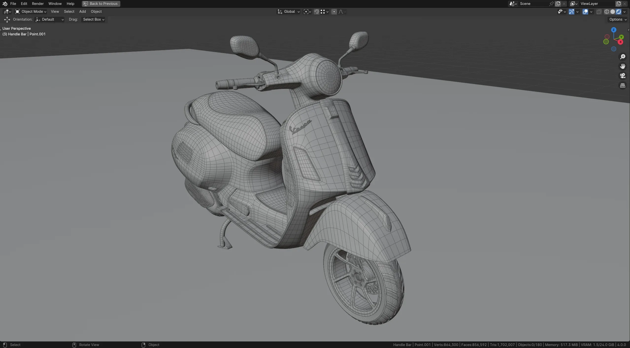 Master Creating photo realistic Vespa GTS 300 in Blender