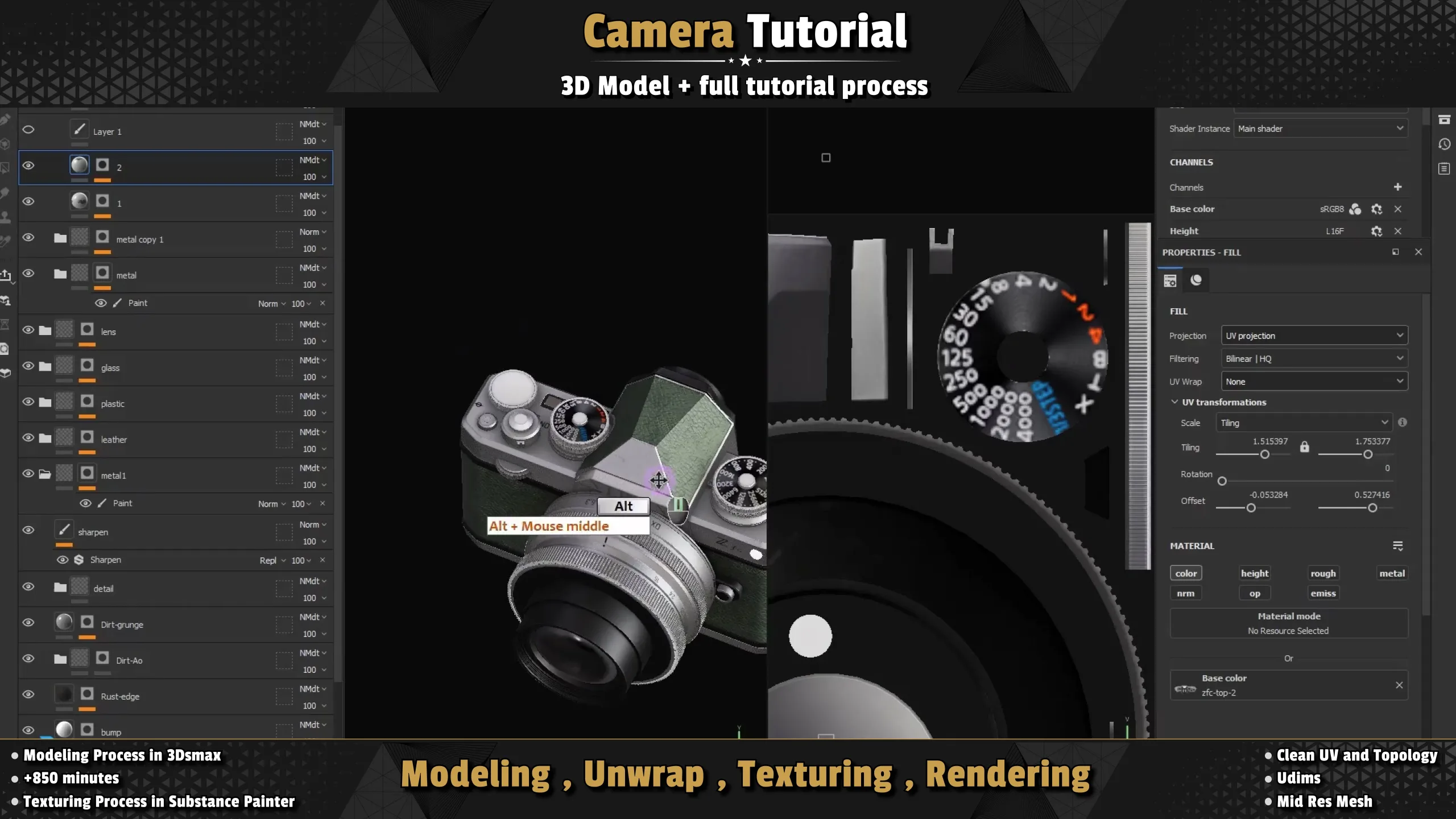 Camera / 3D Model + Full Tutorial Process