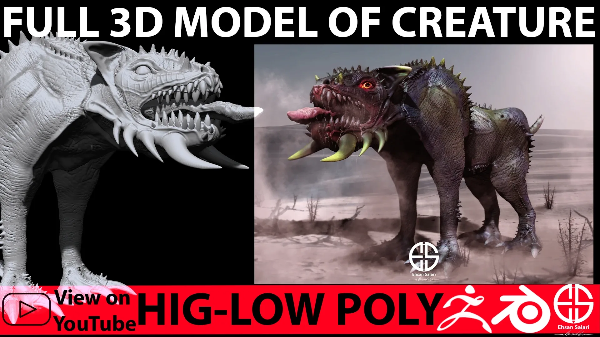 Creature Model Ready - ZBrush Animal Anatomy - Dog