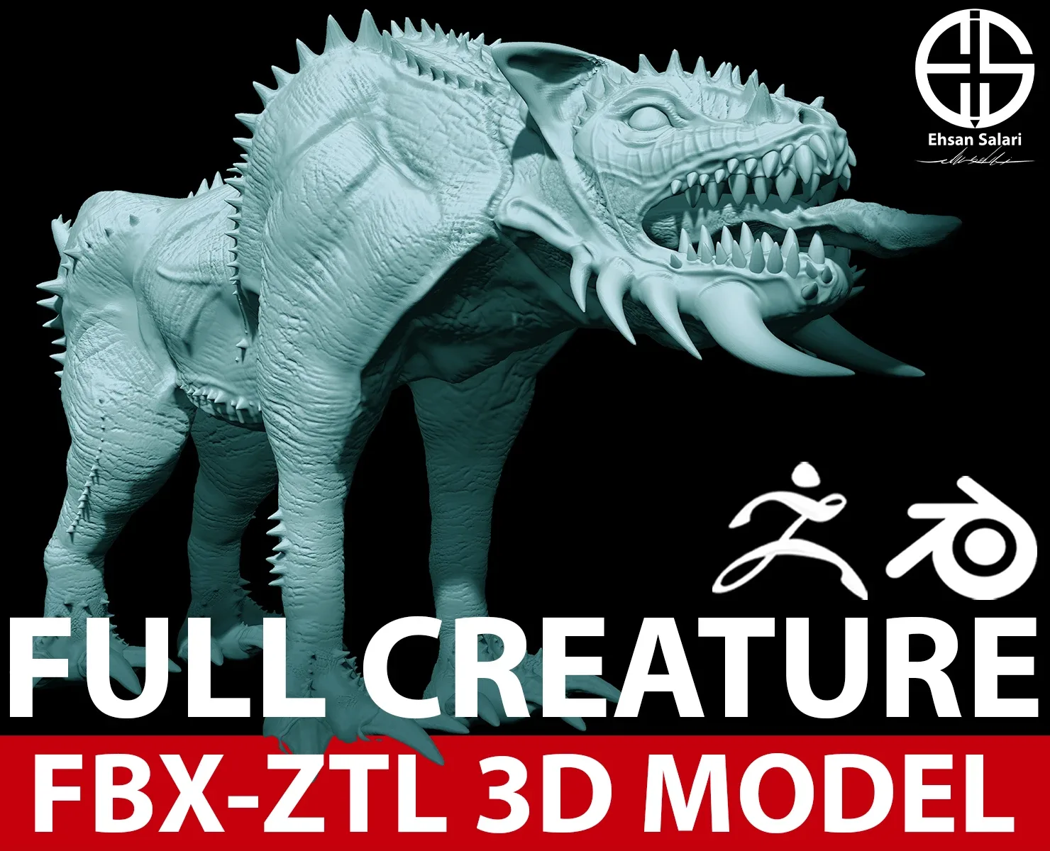 Creature Model Ready - ZBrush Animal Anatomy - Dog