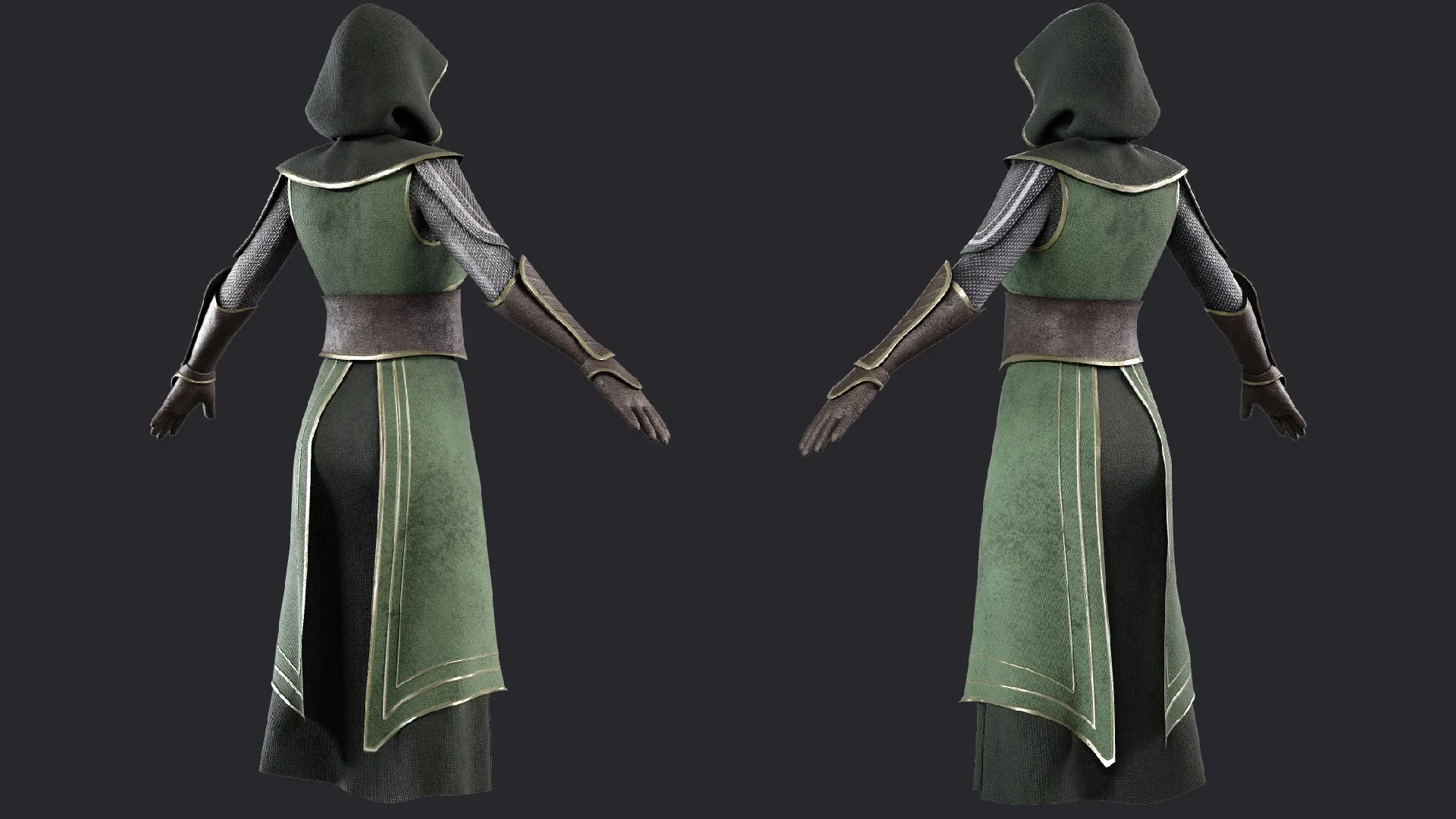 3D Medieval fantasy character clothes (Fbx, Obj, Zprj, Spp, 4K PBR textures)