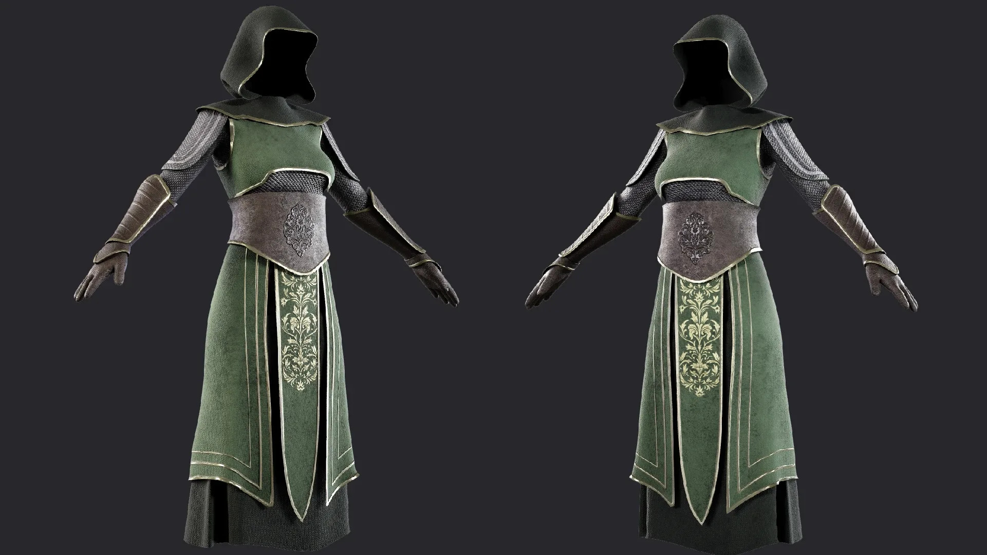 3D Medieval fantasy character clothes (Fbx, Obj, Zprj, Spp, 4K PBR textures)