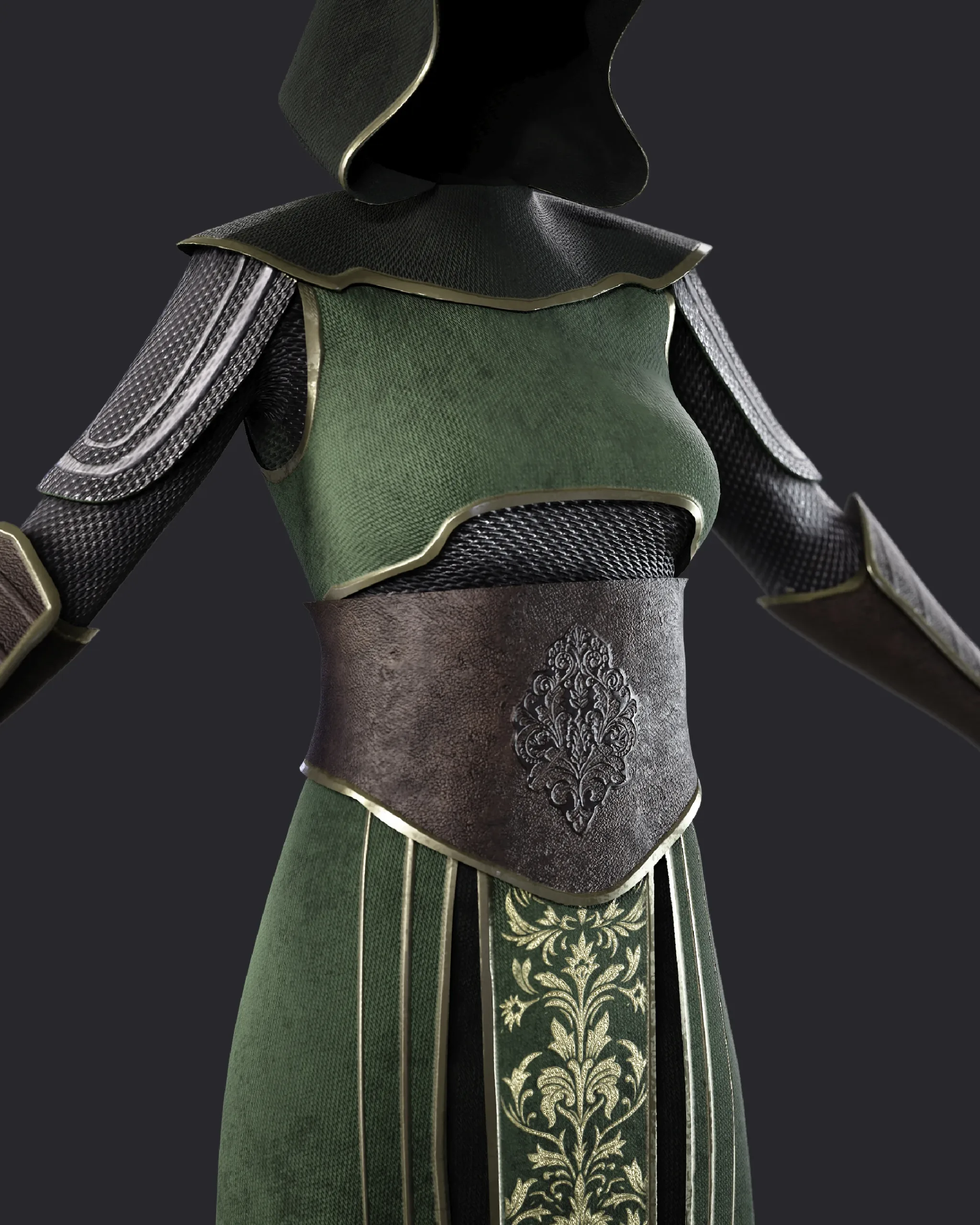 3D Medieval fantasy character clothes (Fbx, Obj, Zprj, Spp, 4K PBR textures)